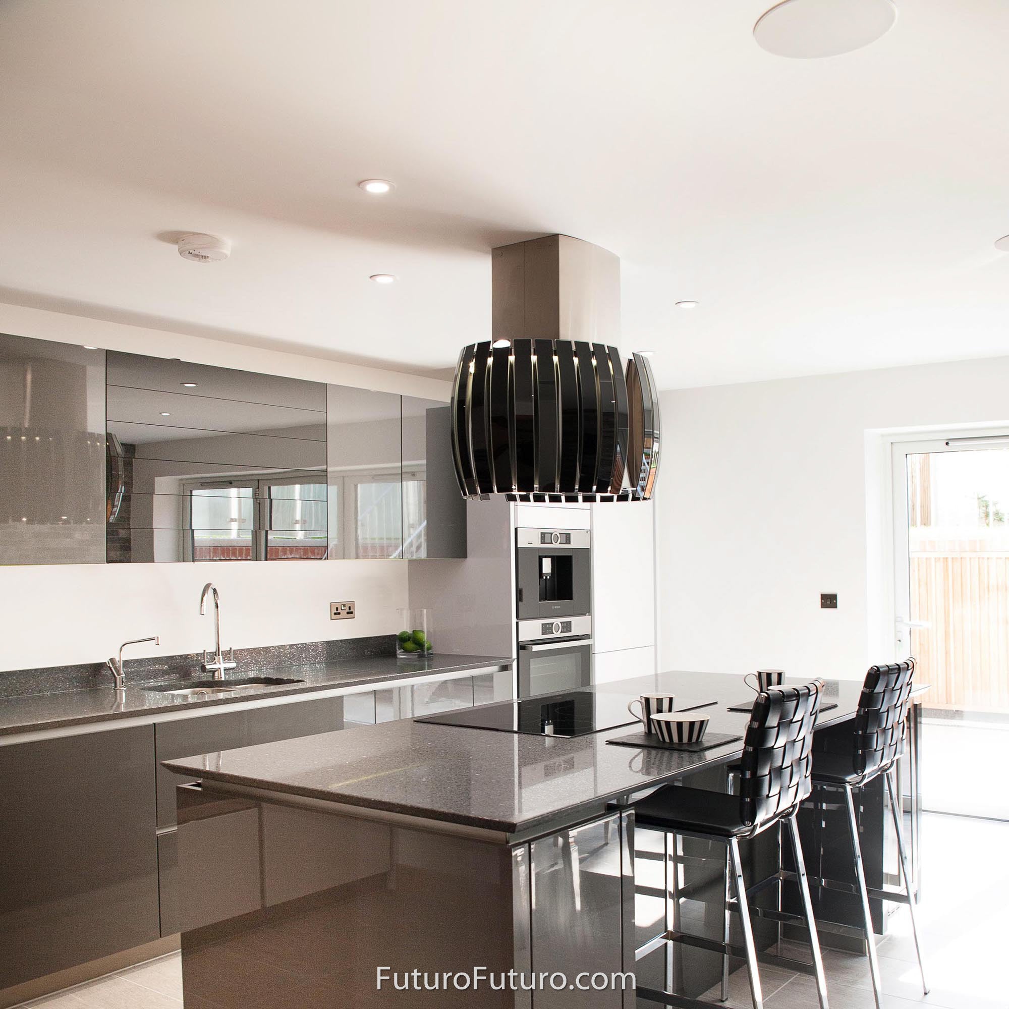 Futuro Pearl 30 in. 940 CFM Black Island Mount Range Hood | IS30PEARL-BLK