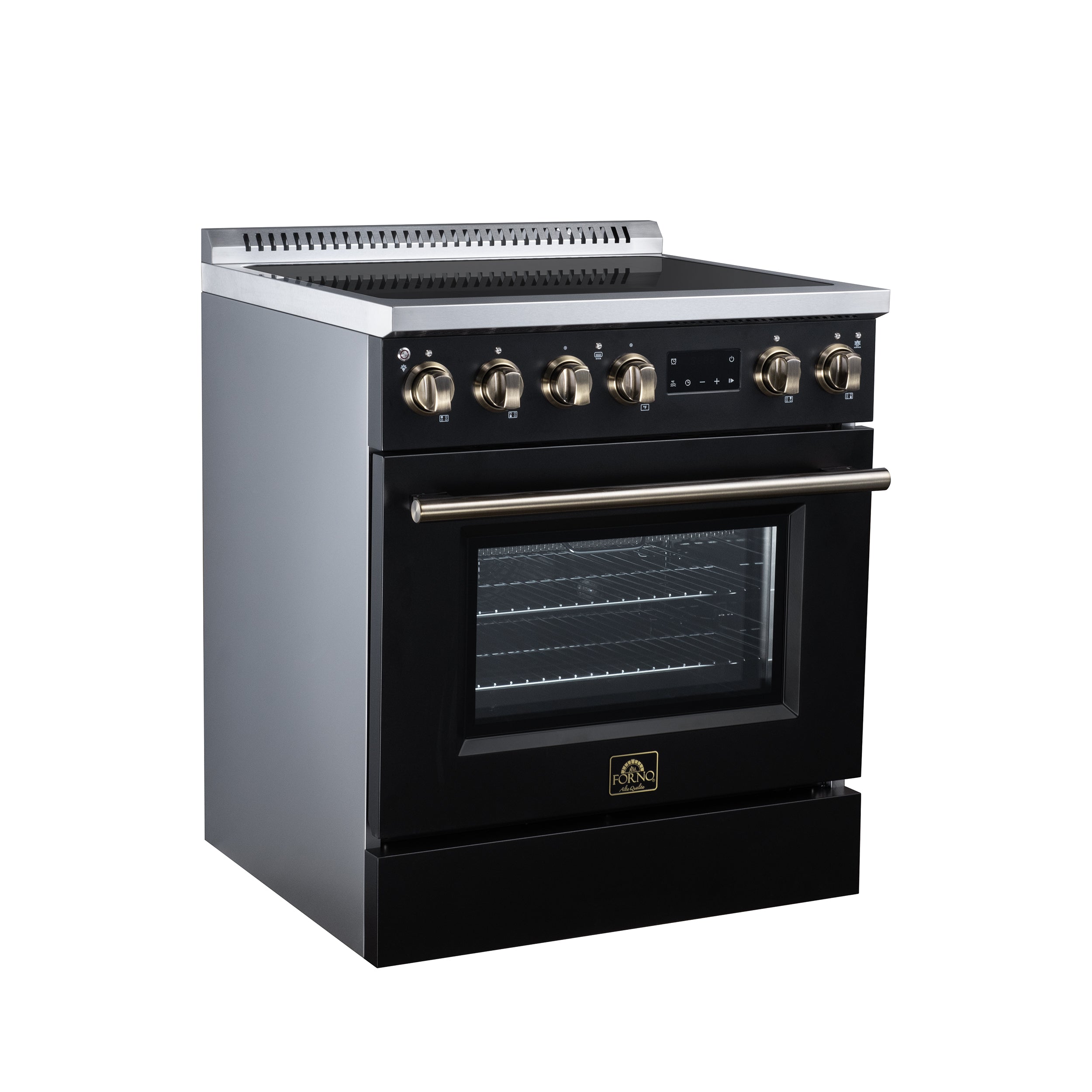 Torino 30 Inch Induction Range, 8,800W cooktop, 4.32 cf. True Convection Oven, Air Fry, Air Sous Vide, Smudge Resistant, Black