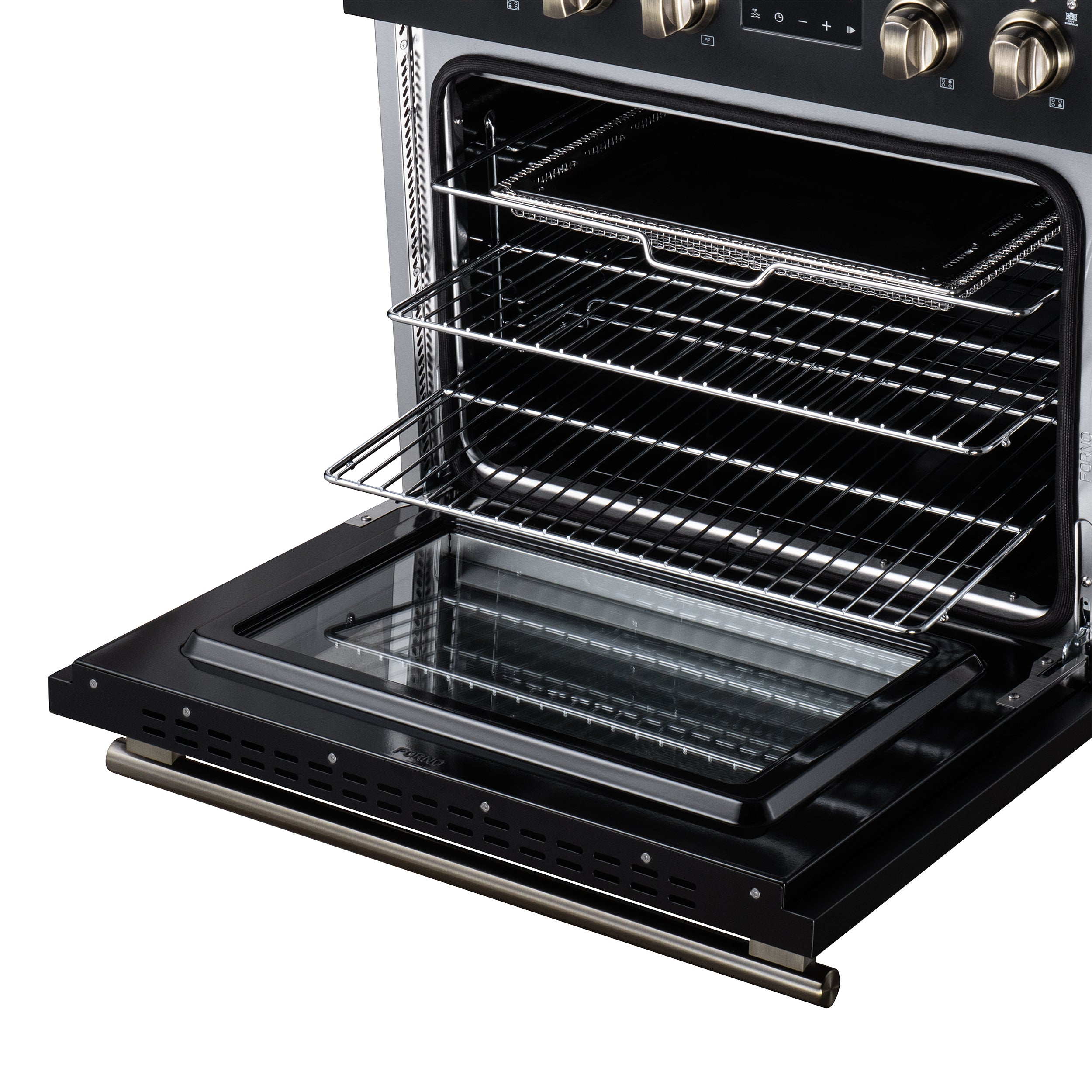 Torino 30 Inch Induction Range, 8,800W cooktop, 4.32 cf. True Convection Oven, Air Fry, Air Sous Vide, Smudge Resistant, Black