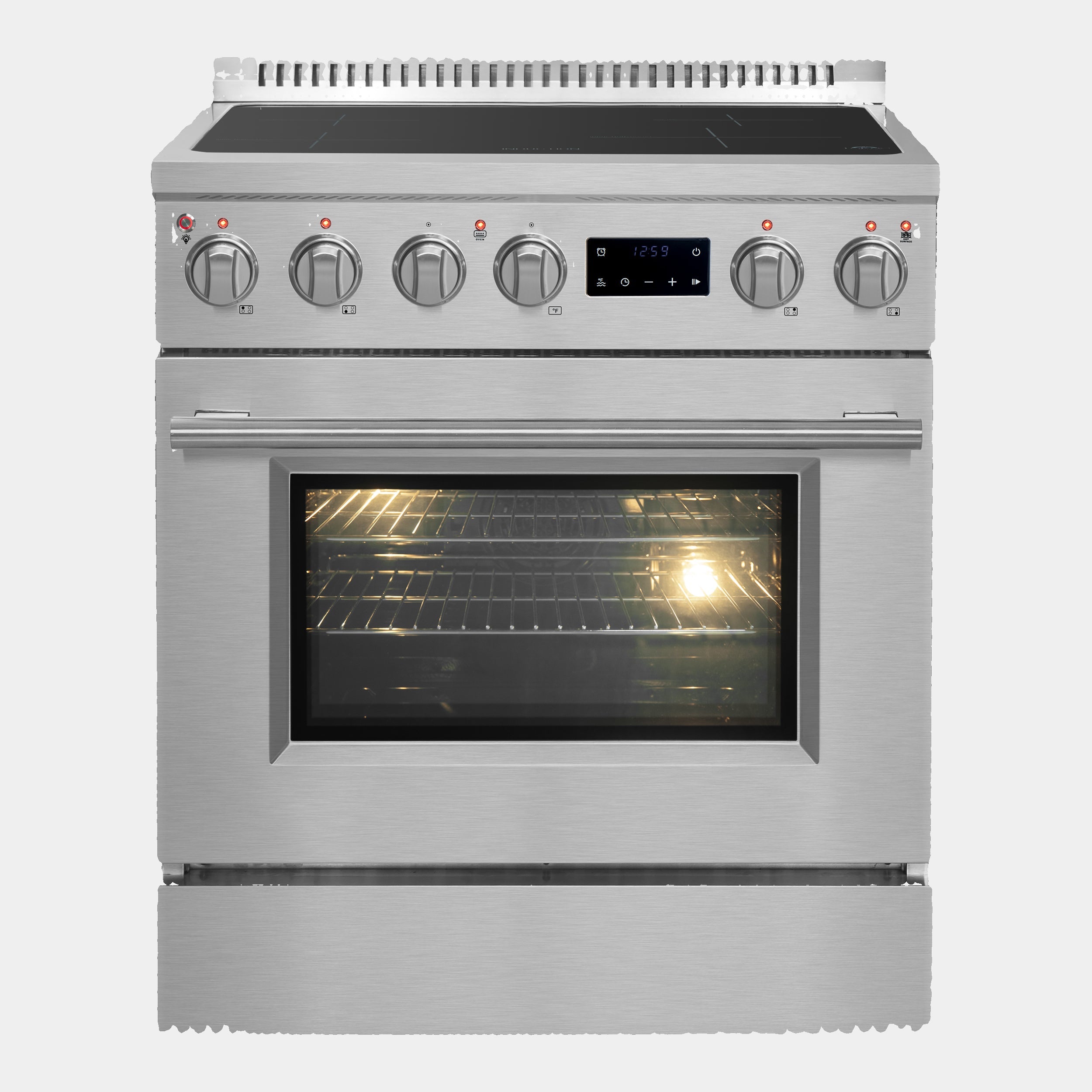 Forno Torino 30 in. 4.32 cu. ft. 4-Burner Stainless Steel Induction Range with Air Fry | FFSIN0936-30
