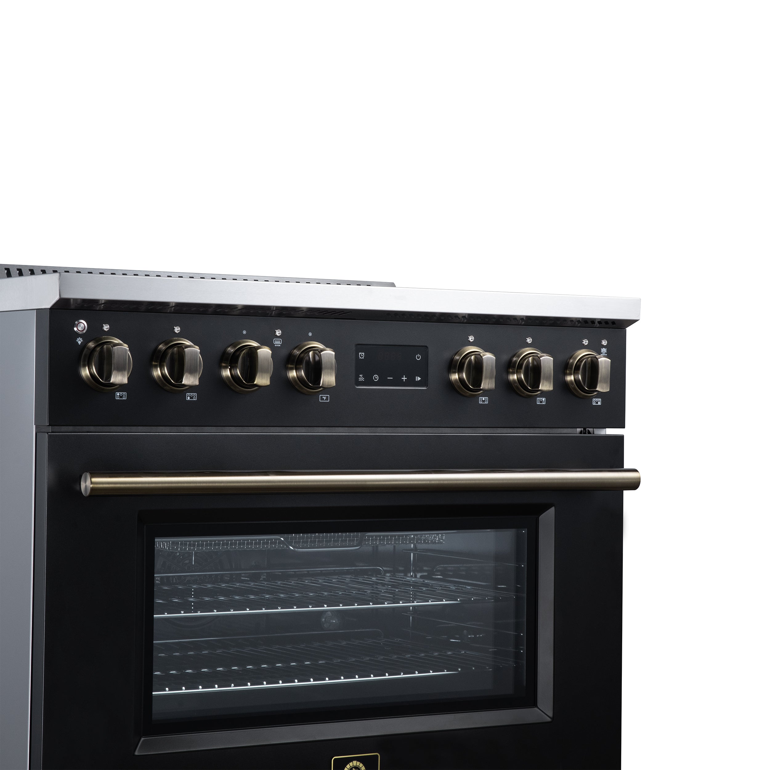 Torino 36 Inch Induction Range, 10,900W cooktop, 5.36 cf. True Convection Oven, Air Fry, Air Sous Vide, Smudge Resistant, Black