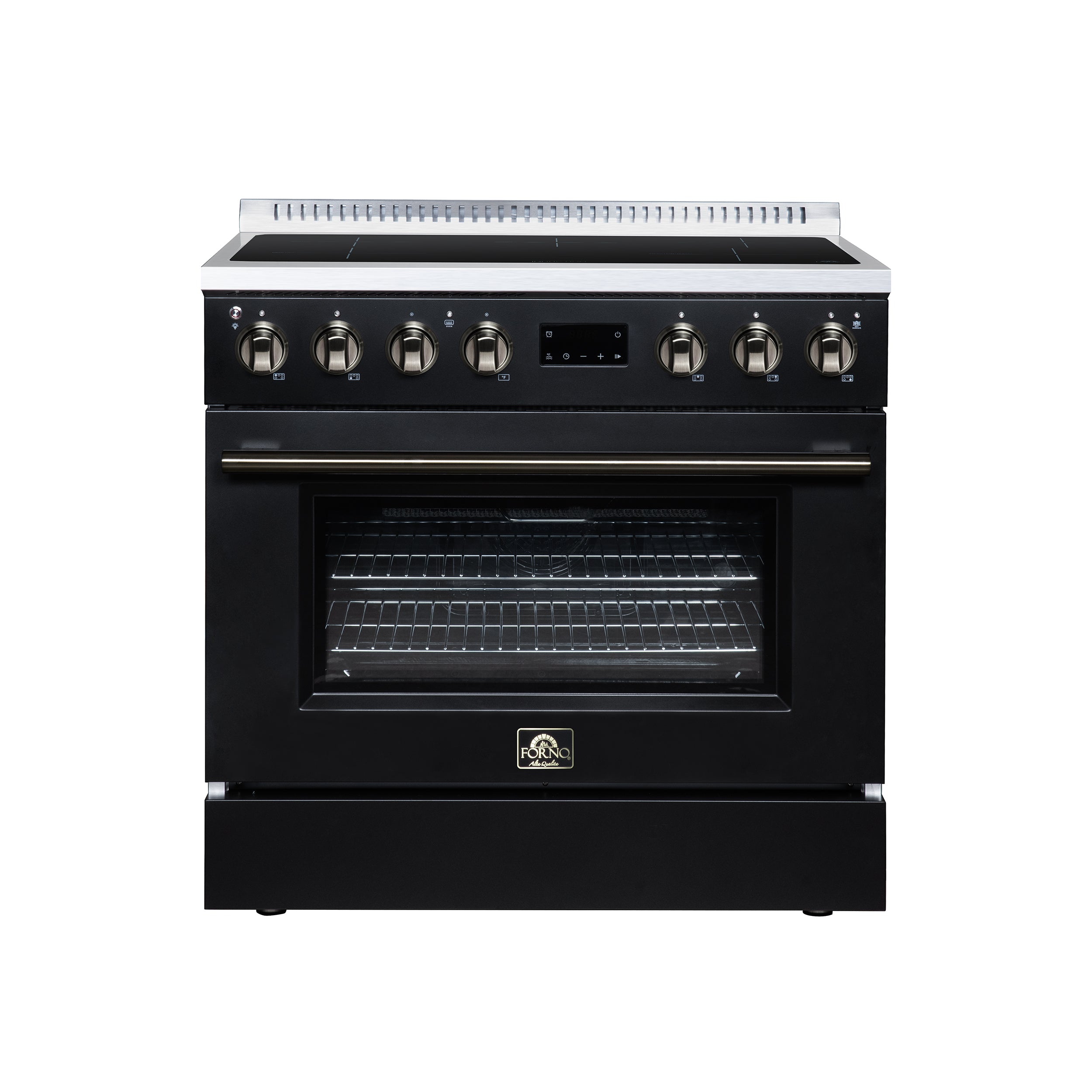 Torino 36 Inch Induction Range, 10,900W cooktop, 5.36 cf. True Convection Oven, Air Fry, Air Sous Vide, Smudge Resistant, Black