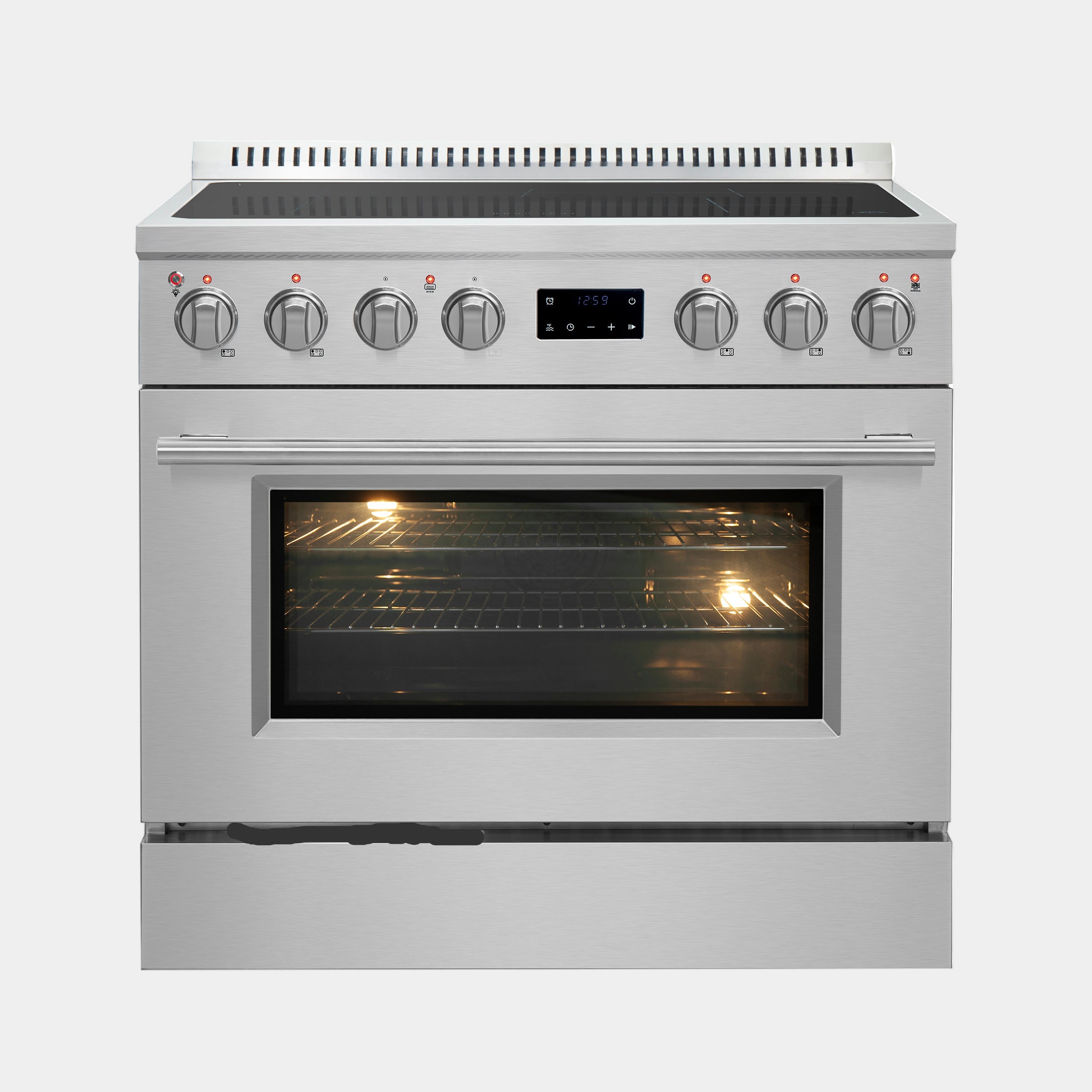 Forno Torino 36 in. 5.36 cu. ft. 5-Burner Stainless Steel Induction Range with Air Fry | FFSIN0936-36