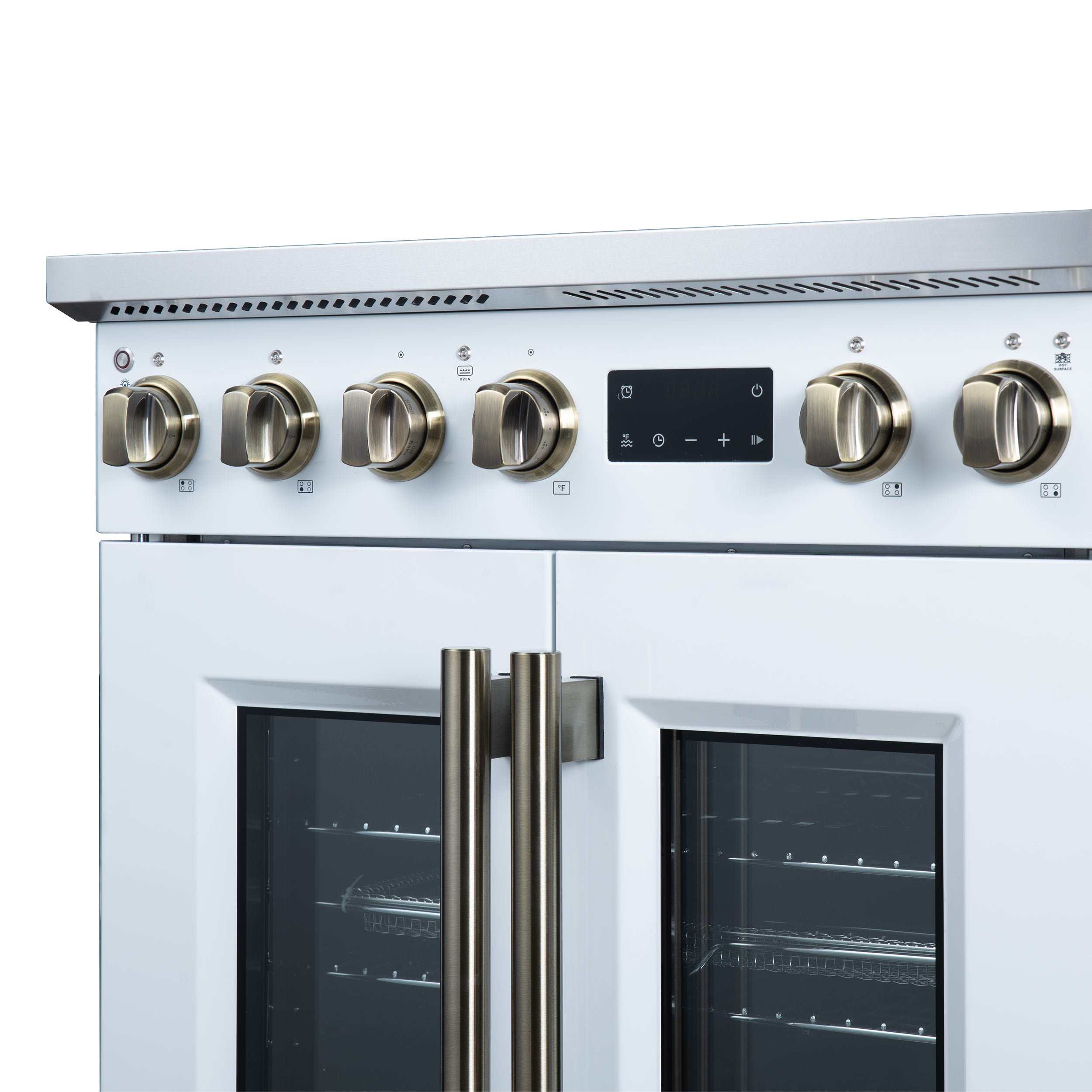 Forno Torino 30 in. 4.32 cu. ft. 5-Burner White French Door Induction Range with Air Fry | FFSIN0950-30WHT