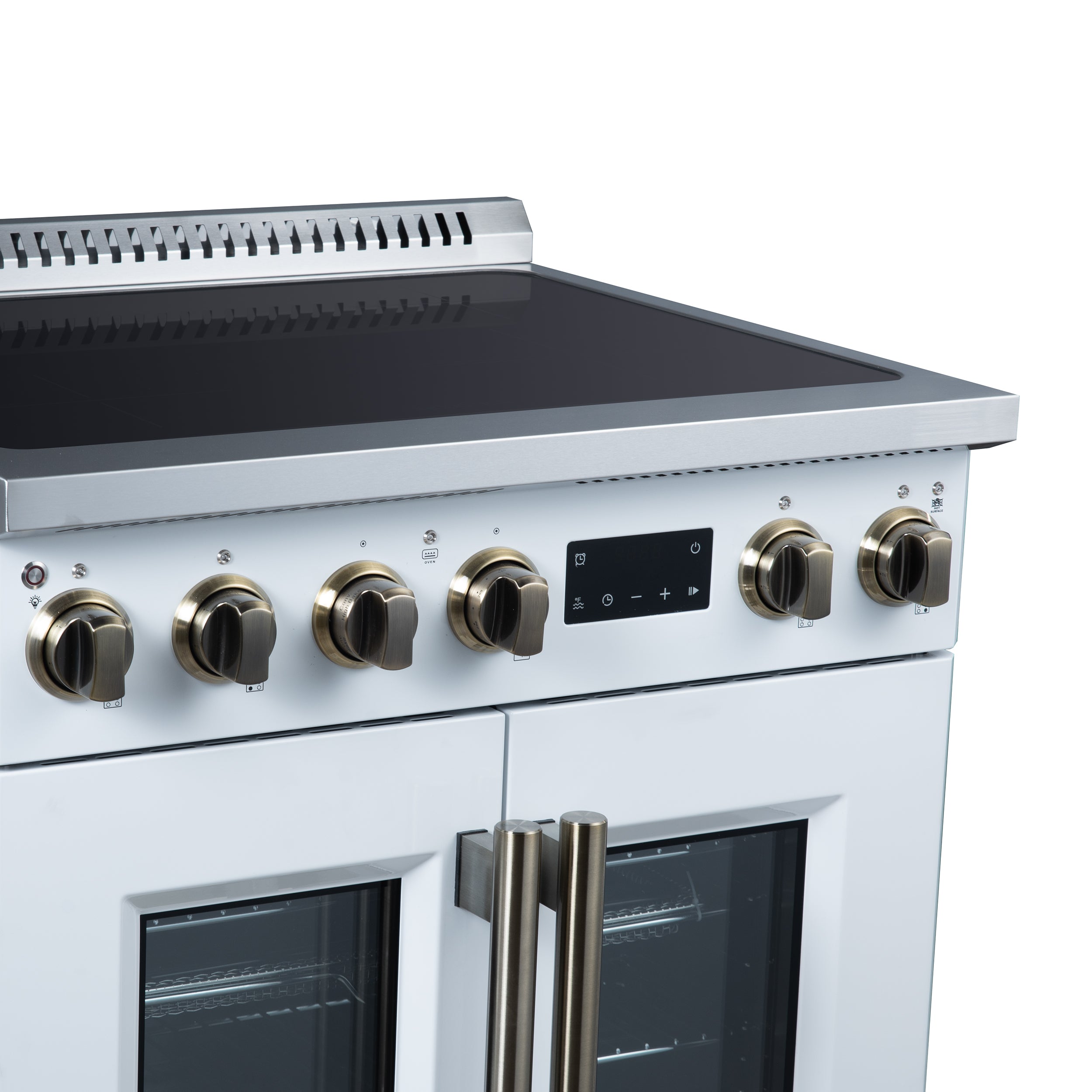 Forno Torino 30 in. 4.32 cu. ft. 5-Burner White French Door Induction Range with Air Fry | FFSIN0950-30WHT