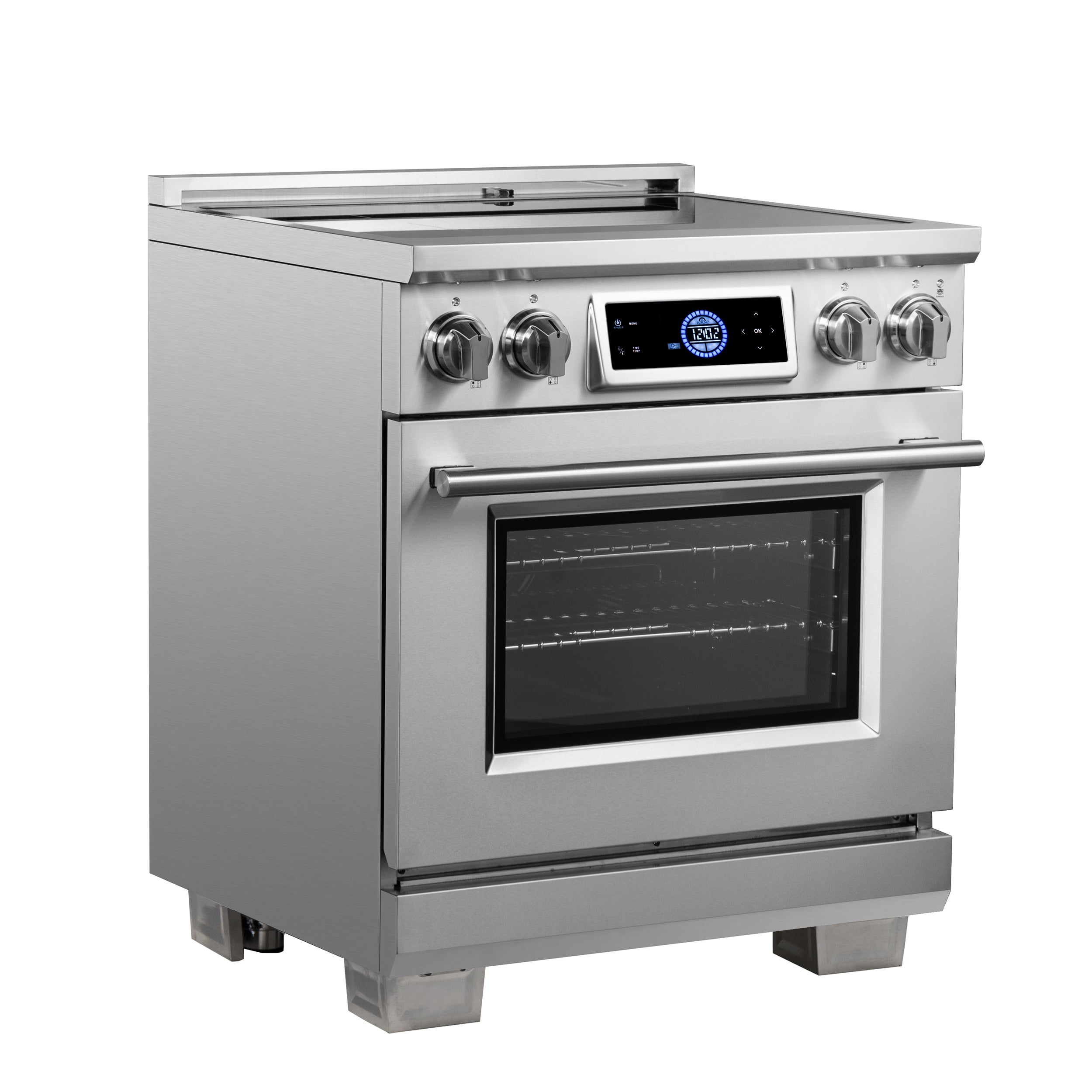 Forno Maximus 30 in. 4.32 cu. ft. 4-Burner Stainless Steel Induction Range with Air Fry | FFSIN0968-30