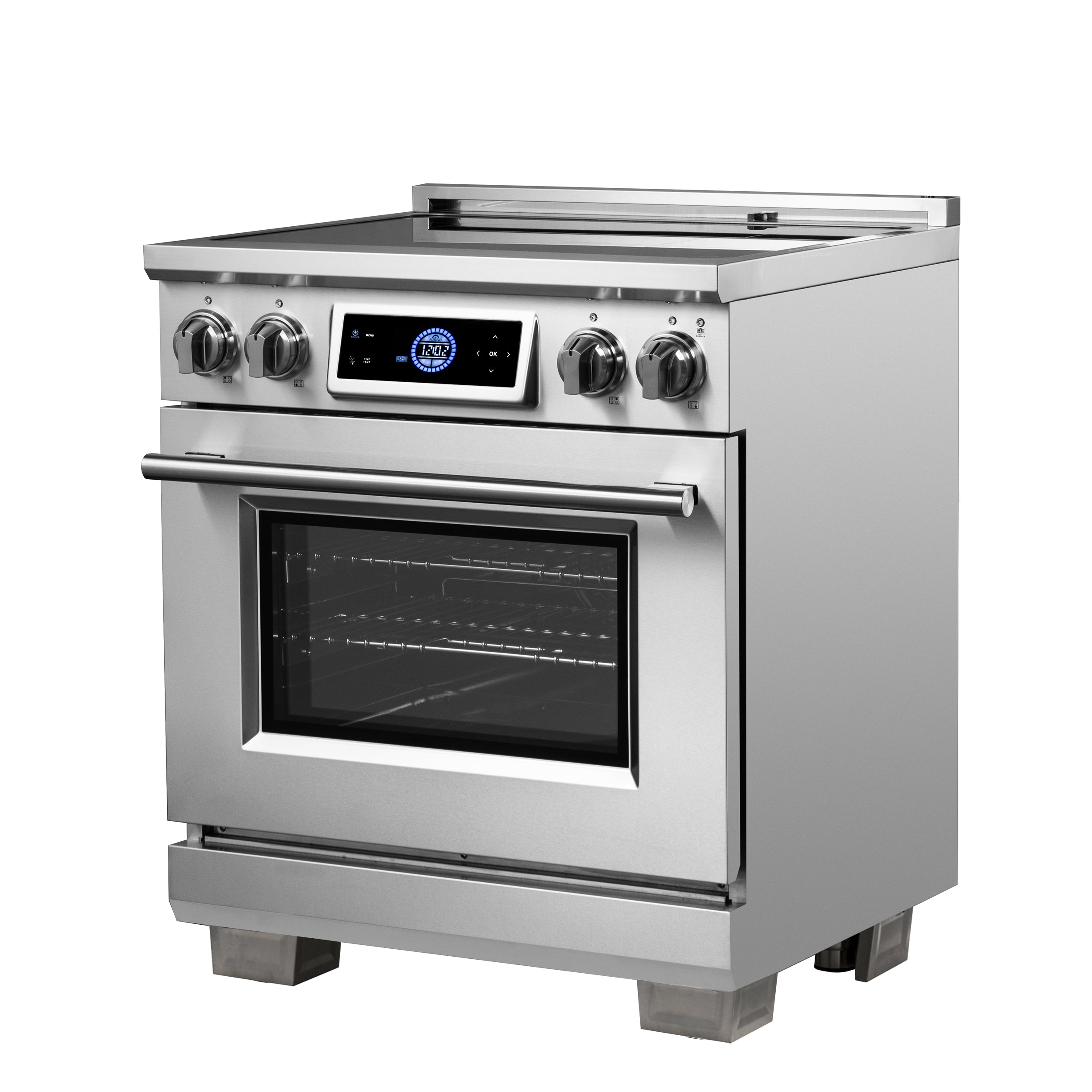 Forno Maximus 30 in. 4.32 cu. ft. 4-Burner Stainless Steel Induction Range with Air Fry | FFSIN0968-30