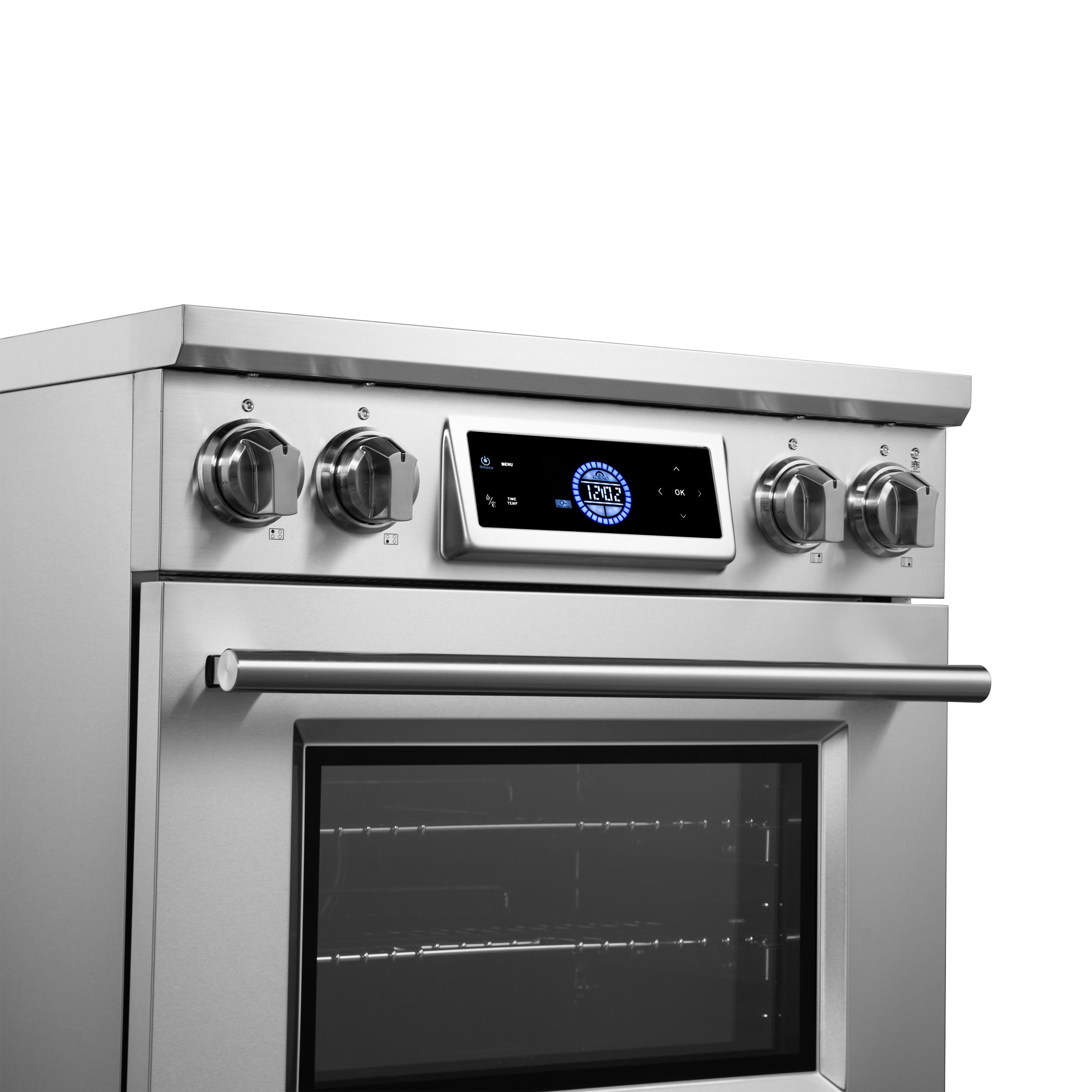 Forno Maximus 30 in. 4.32 cu. ft. 4-Burner Stainless Steel Induction Range with Air Fry | FFSIN0968-30