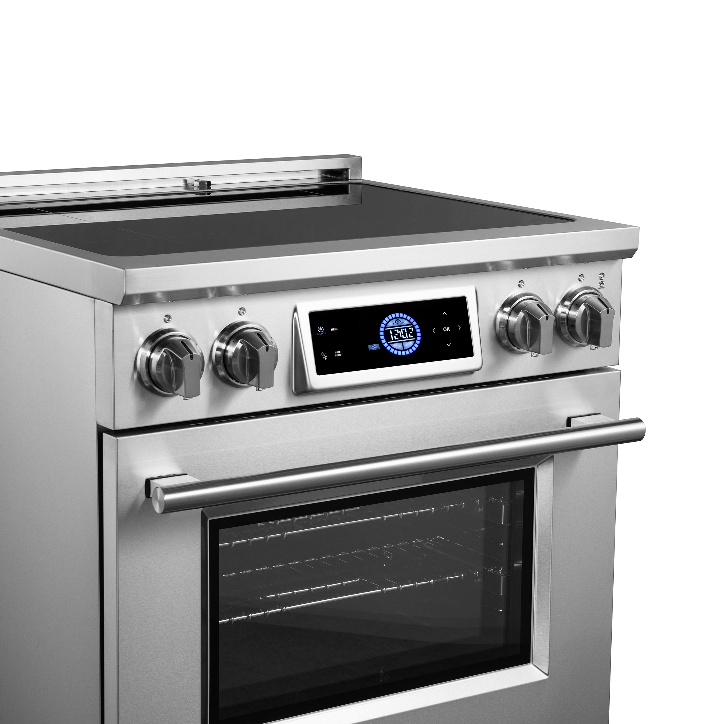 Forno Maximus 30 in. 4.32 cu. ft. 4-Burner Stainless Steel Induction Range with Air Fry | FFSIN0968-30