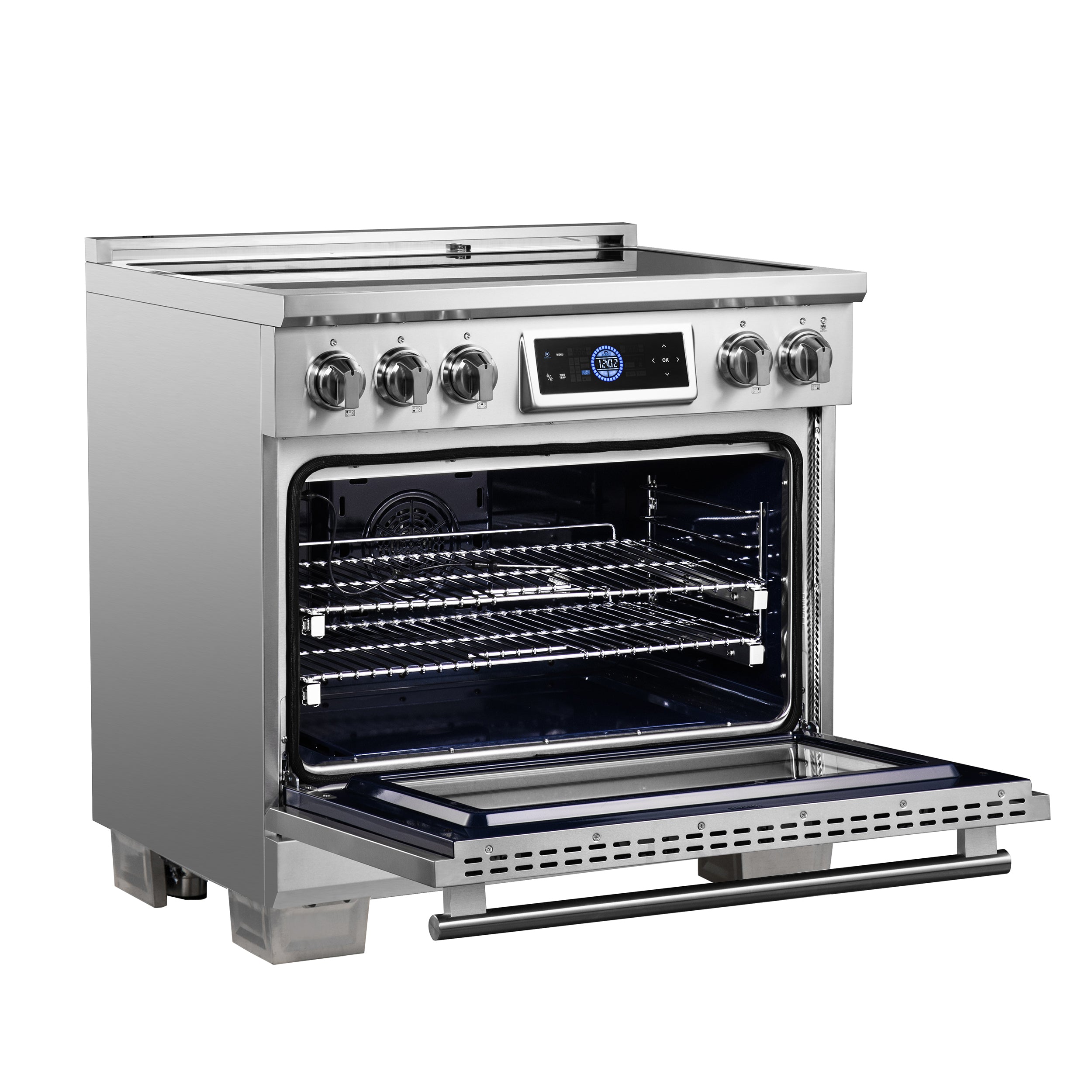 Forno Maximus 36 in. 5.36 cu. ft. 5-Burner Stainless Steel Induction Range with Air Fry | FFSIN0968-36