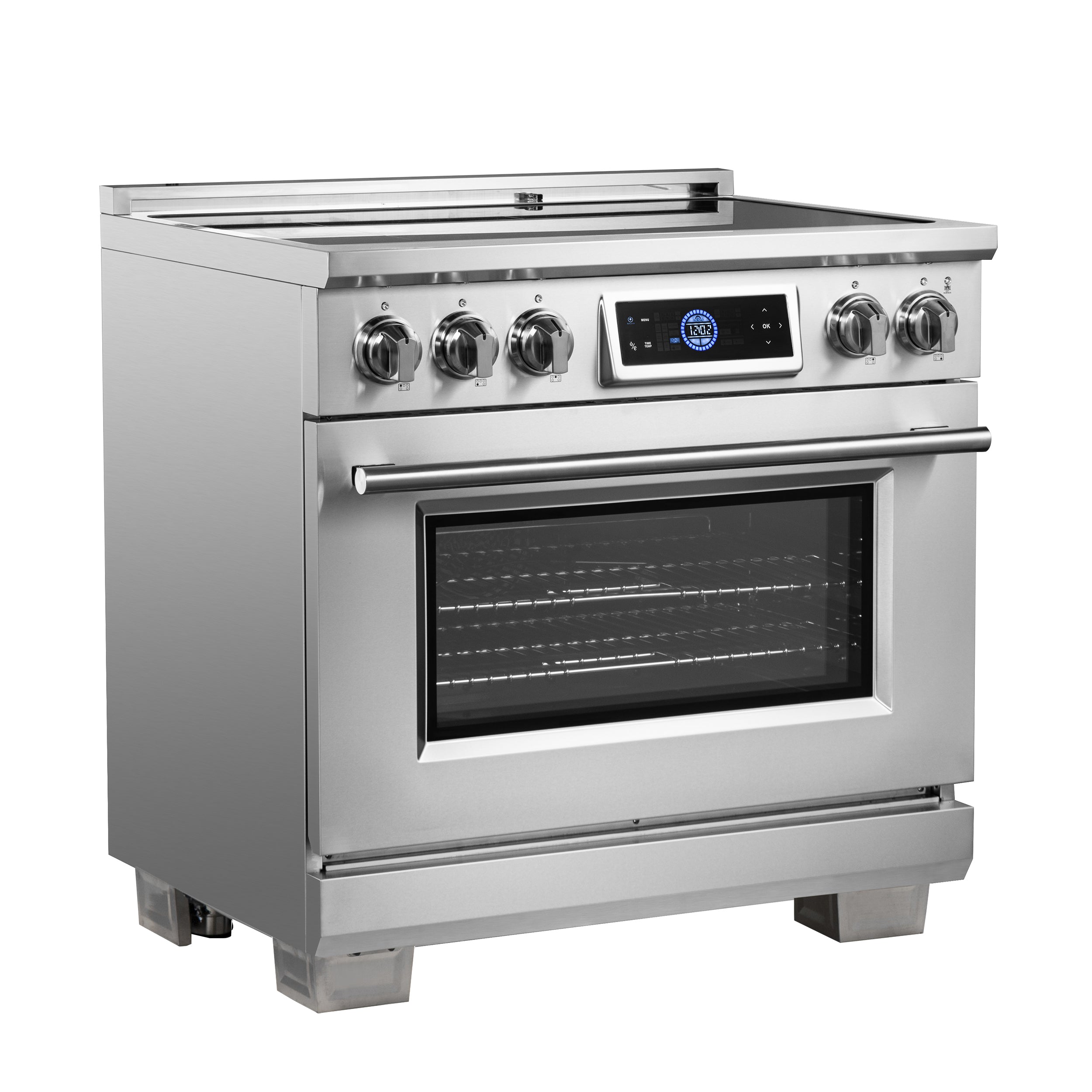 Forno Maximus 36 in. 5.36 cu. ft. 5-Burner Stainless Steel Induction Range with Air Fry | FFSIN0968-36