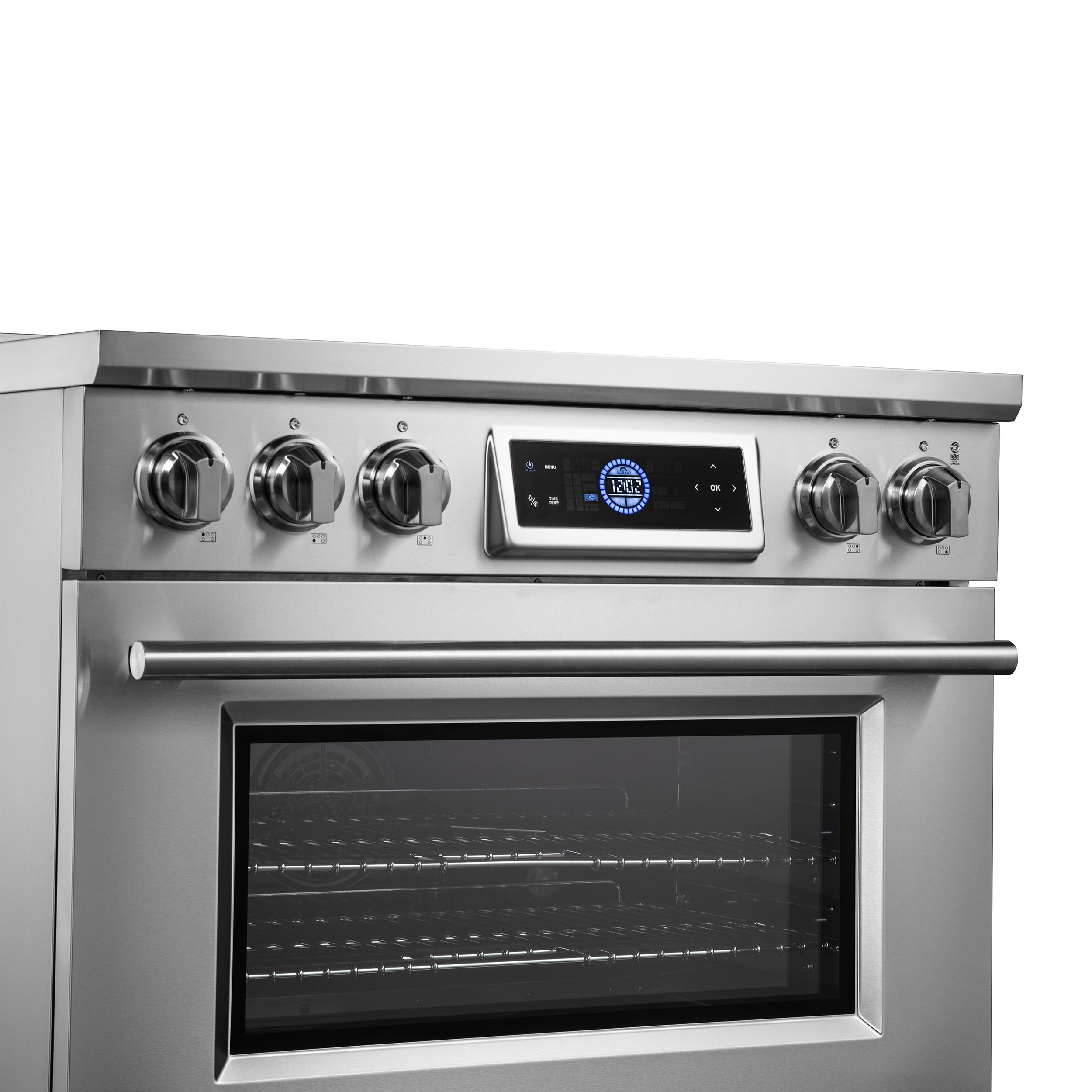 Forno Maximus 36 in. 5.36 cu. ft. 5-Burner Stainless Steel Induction Range with Air Fry | FFSIN0968-36