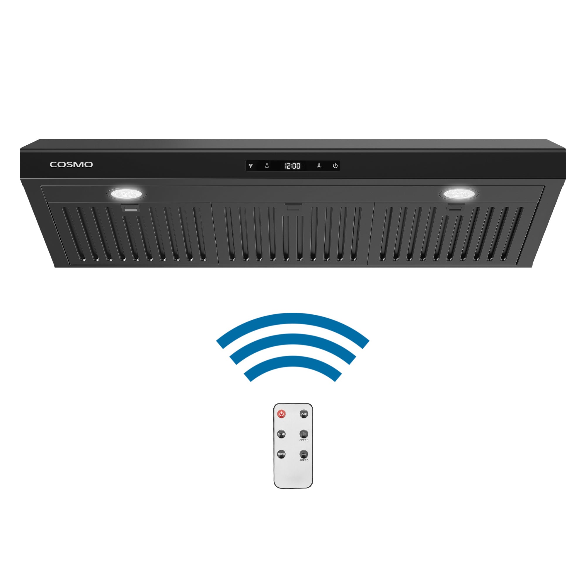 Cosmo Haven 36 in. 500 CFM Black Under-Cabinet Range Hood, Touch Controls | COS-KS6U36-BK