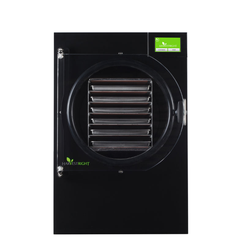 Harvest Right Large 6 Tray Black Home Freeze Dryer with XL Premier Vacuum Pump and Mylar Starter Kit