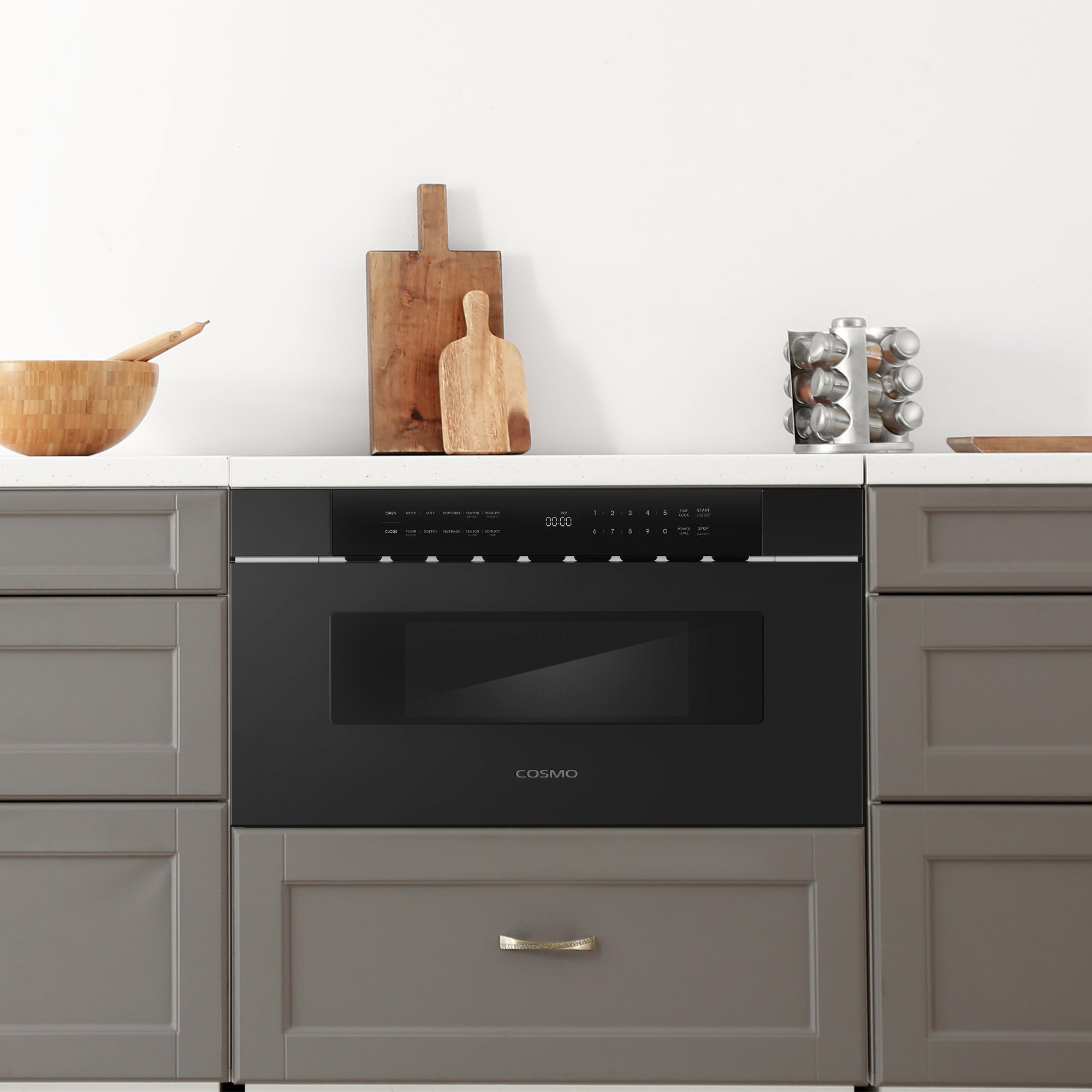 Cosmo Haven 30 in. 1.2 cu.ft Black Built-in Microwave Drawer | COS-MWD3012NHBK