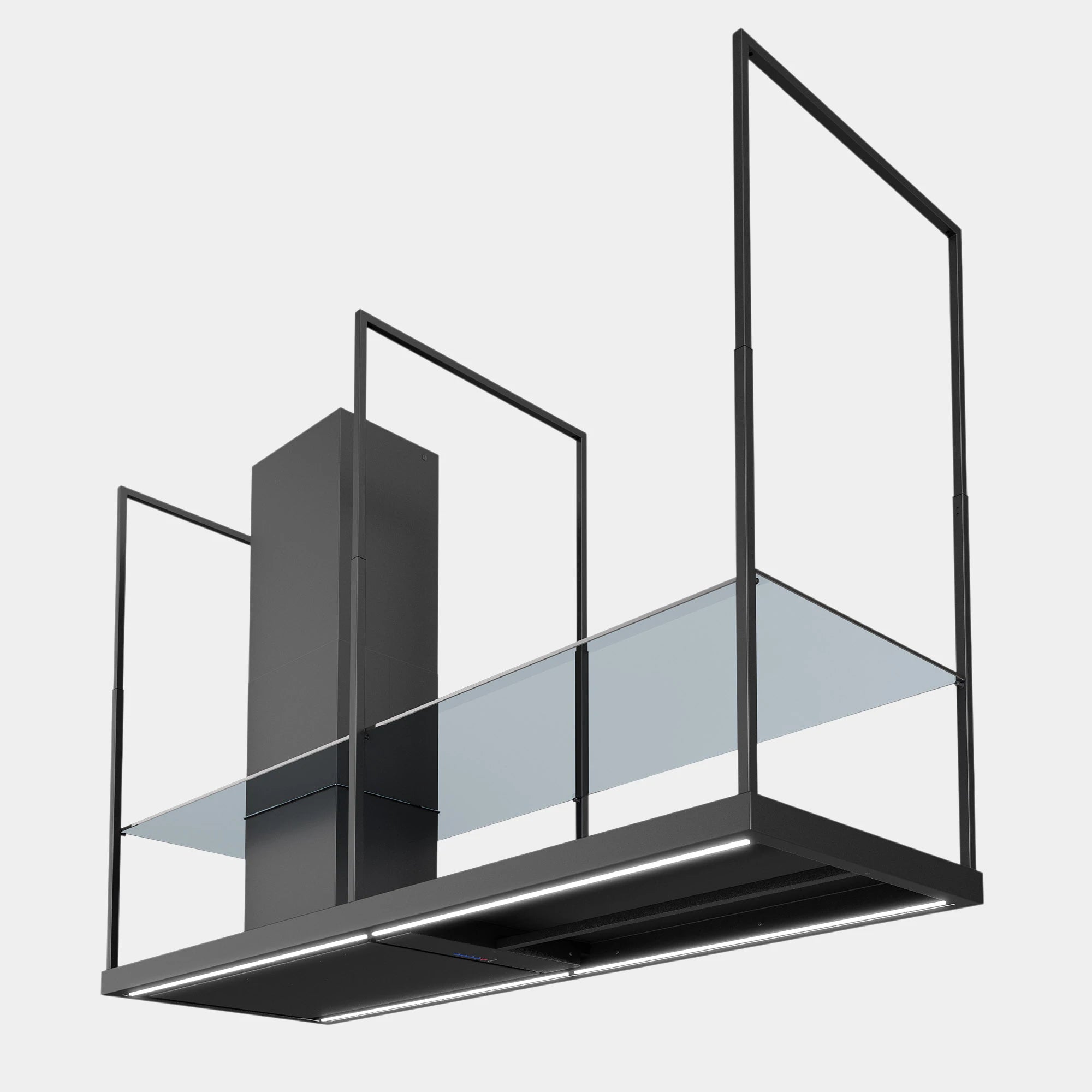 Futuro Cage 69 in. 940 CFM Black Island Mount Range Hood | IS69CAGE-BLK