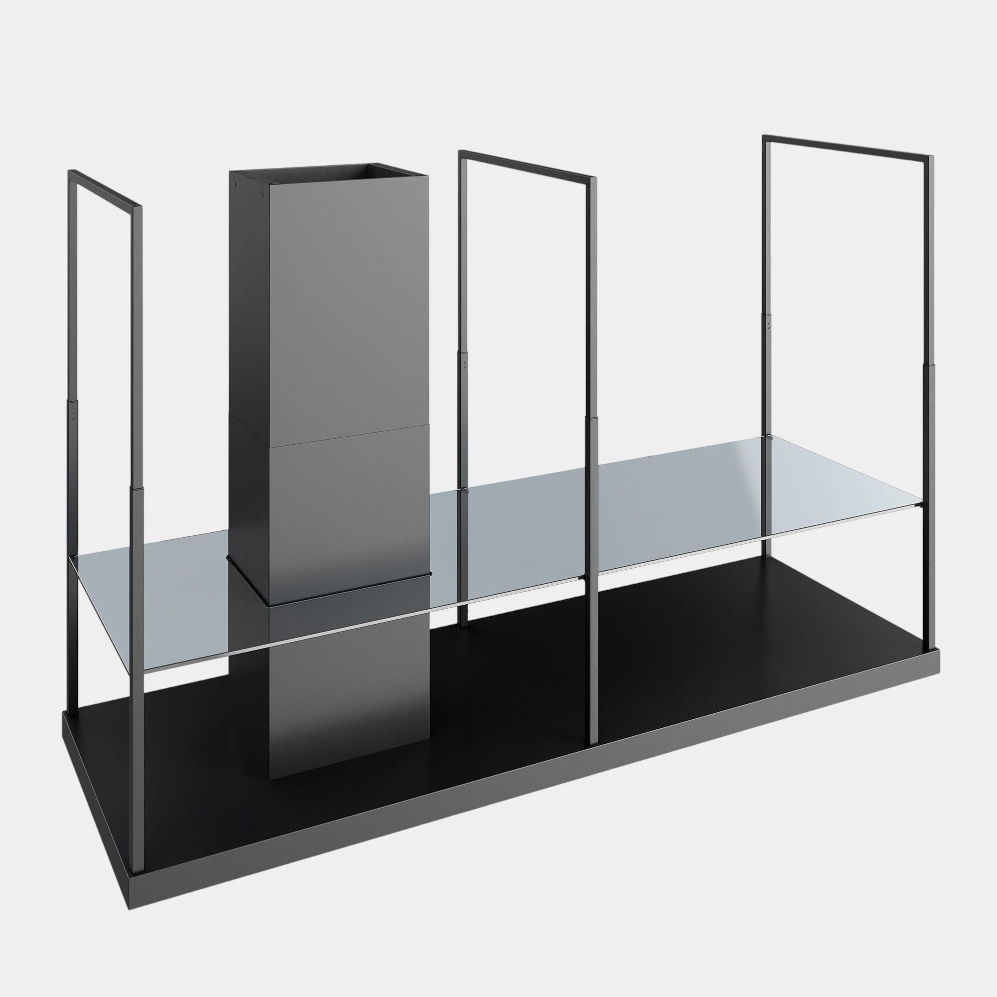 Futuro Cage 69 in. 940 CFM Black Island Mount Range Hood | IS69CAGE-BLK