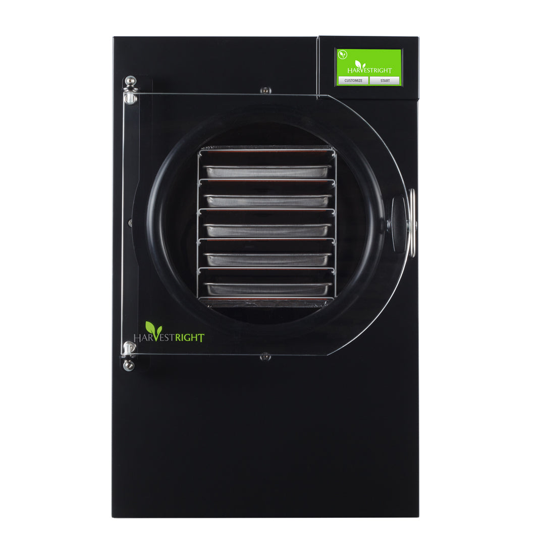 Harvest Right Medium 5 Tray Black Home Freeze Dryer with Premier Vacuum Pump and Mylar Starter Kit