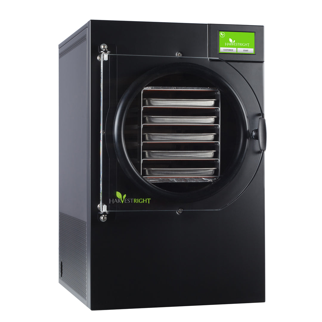 Harvest Right Medium 5 Tray Black Home Freeze Dryer with Premier Vacuum Pump and Mylar Starter Kit