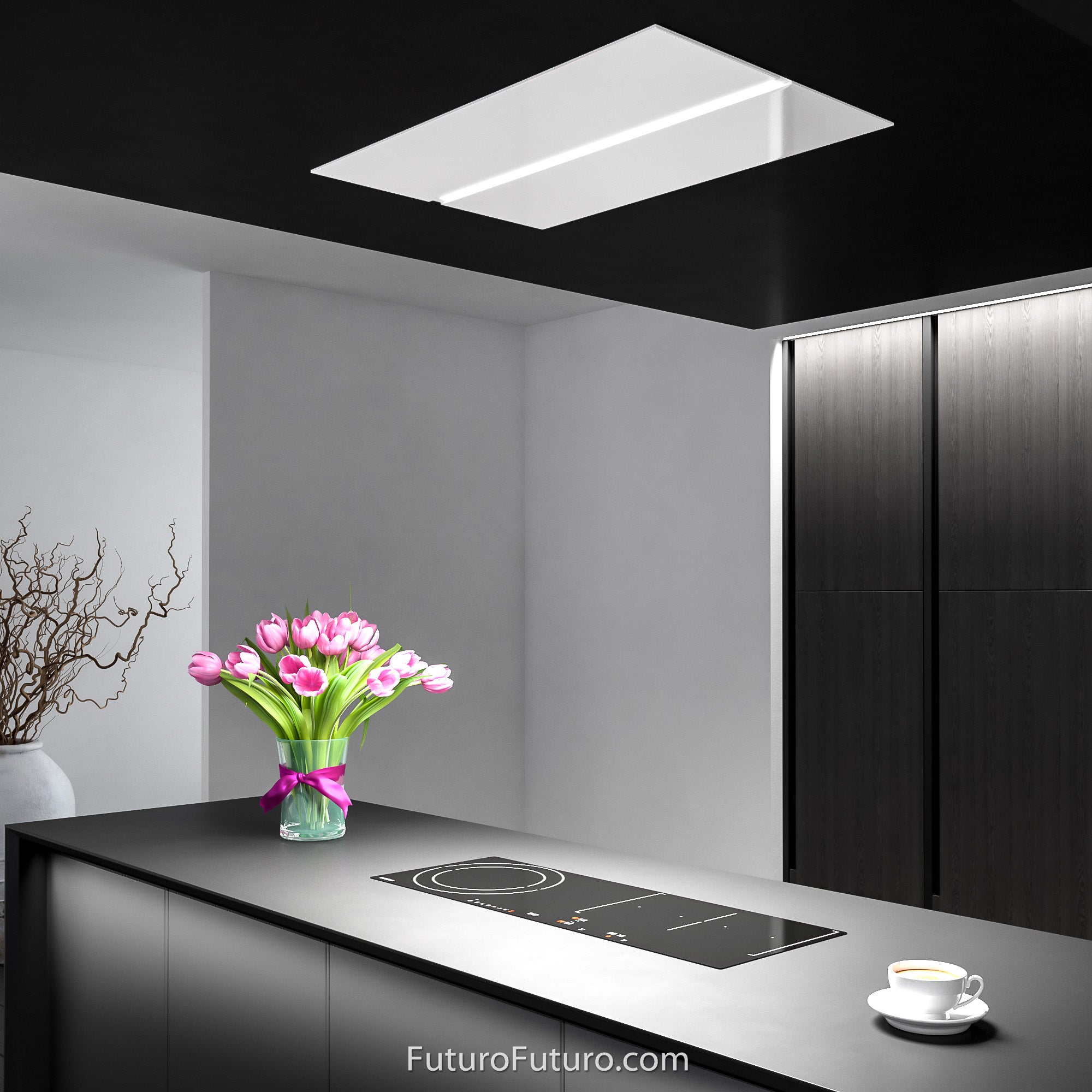 Futuro Savona 36 in. 940 CFM White Ceiling Mount Range Hood | IS36SAVONA-WHT