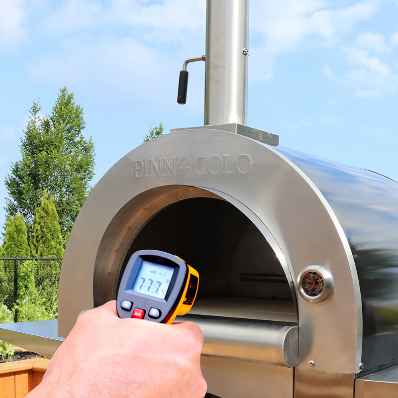 Pinnacolo Ibrido Stainless Steel Gas and Wood Fired Pizza Oven