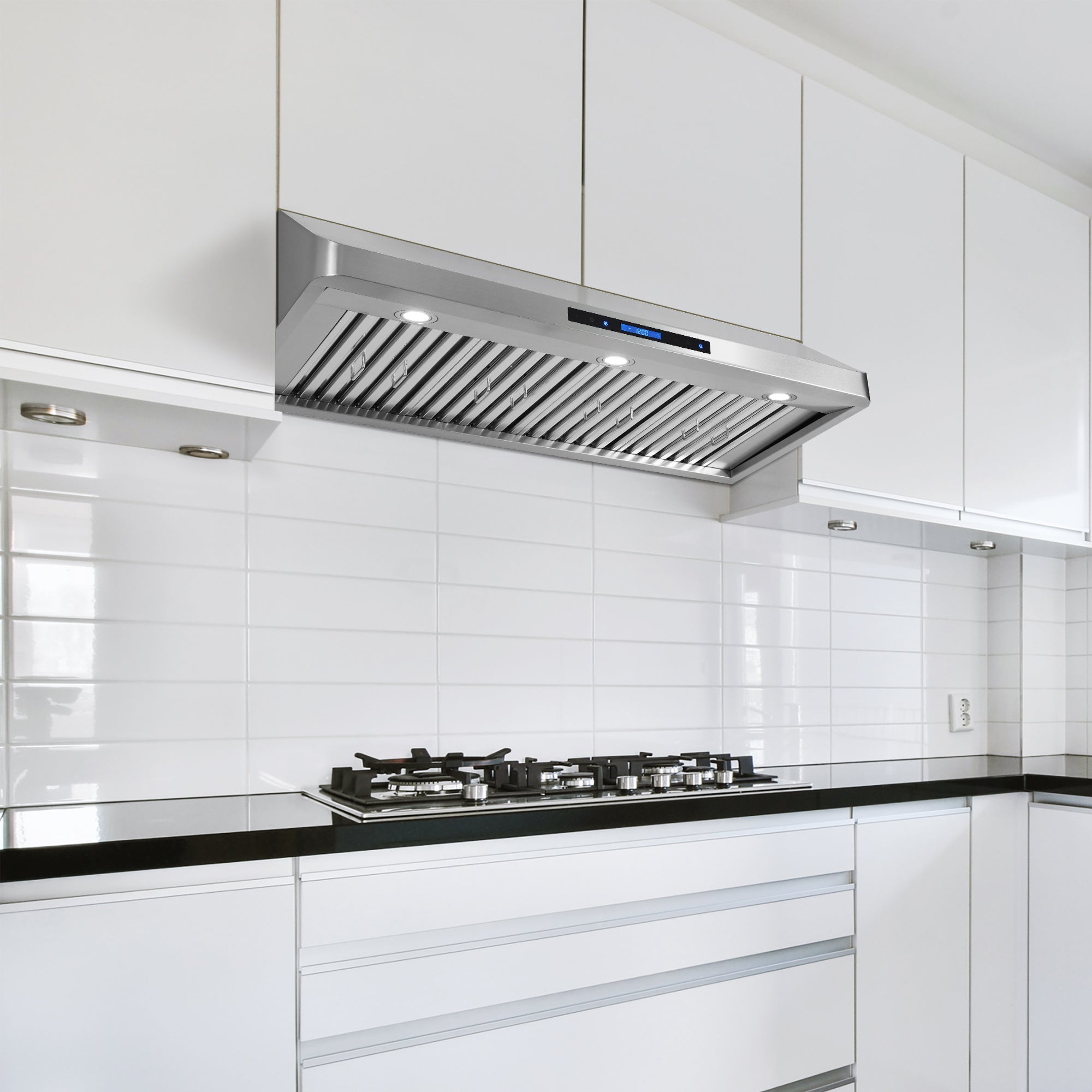 Cosmo Haven 48 in. 500 CFM Stainless Steel Under-Cabinet Range Hood, Touch Controls | COS-QS48