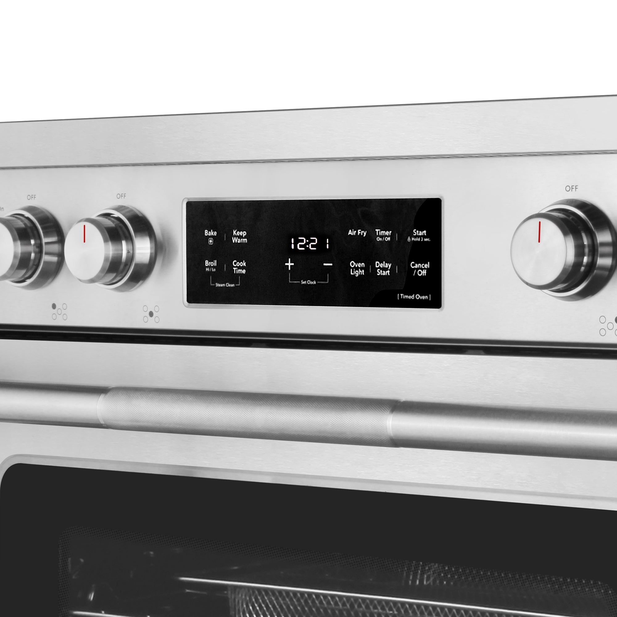 Cosmo Stellar 36 in. 6.1 cu. ft. 5-Burner Stainless Steel Electric Range with Air Fry and Storage Drawer | COS-RES365SS