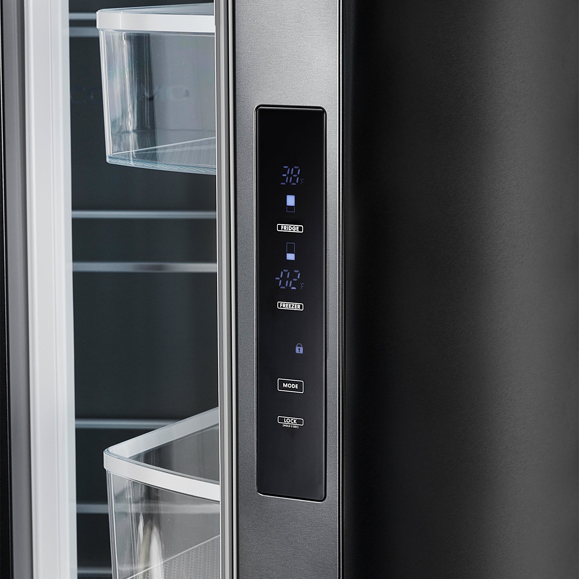 Cosmo Vista 30 in. 17.5 cu. ft. Black French Door Refrigerator with Recessed Handles and Ice Maker | COS-RFFV183RBK