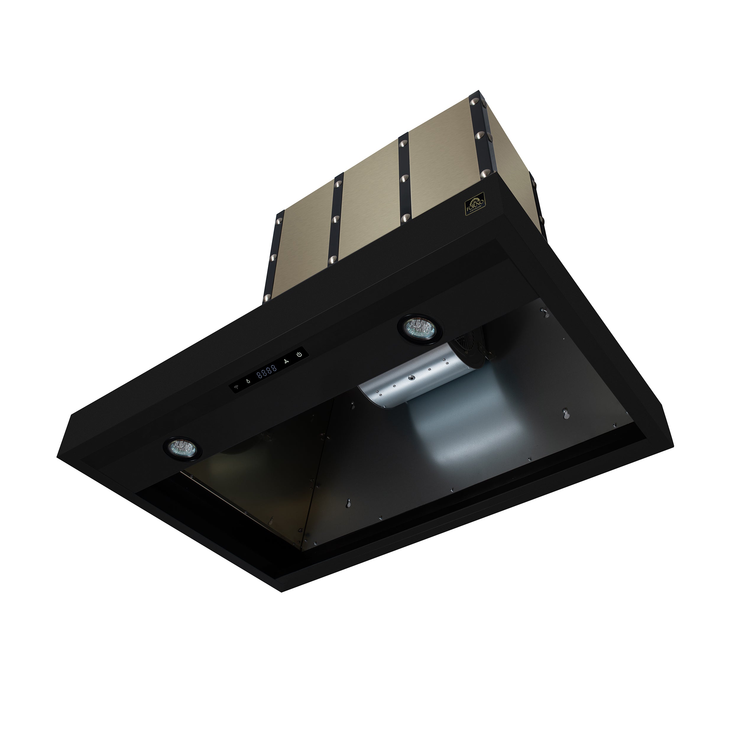 Forno Valente 36 in. 427 CFM Black Wall Mount Range Hood with Remote Control | FRHWM5099-36CPBLK