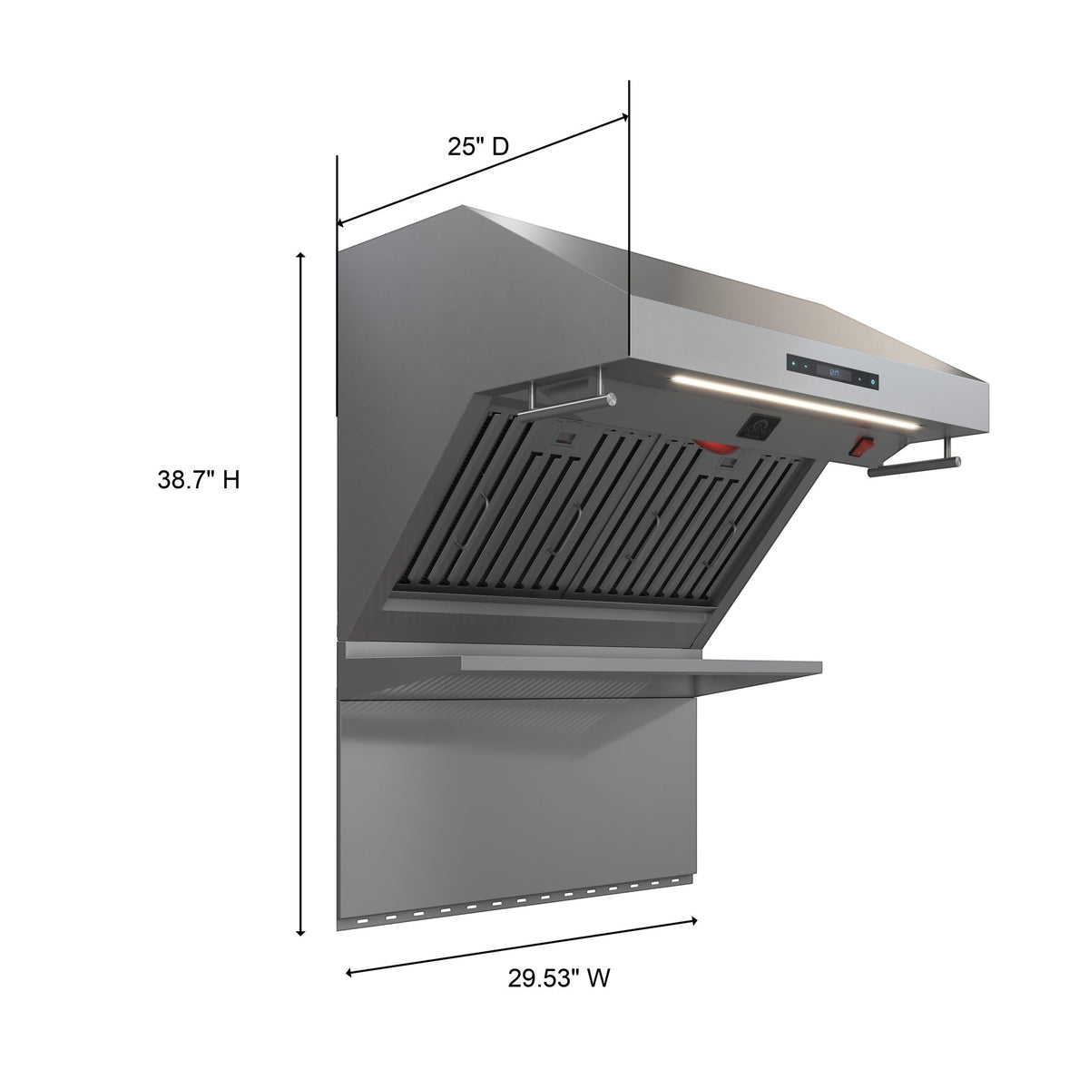 Forno Savona 30 in. 600 CFM Stainless Steel Wall Mount Range Hood with Back Splash and Baffle Filters | FRHWM5029-30
