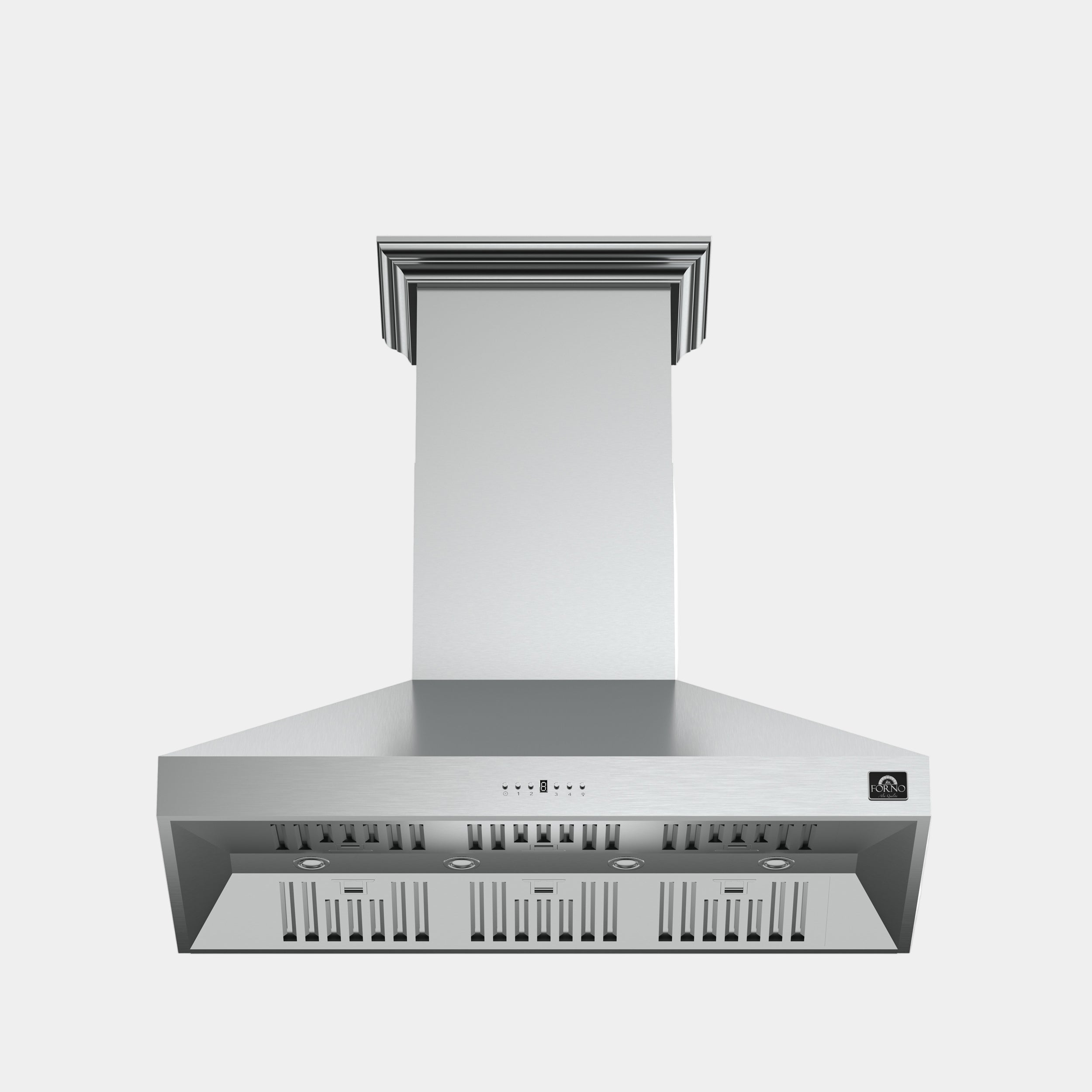 Forno Orvieto 48-Inch Wall Mount Range Hood, LED Lighting, Heavy Duty, Stainless Steel