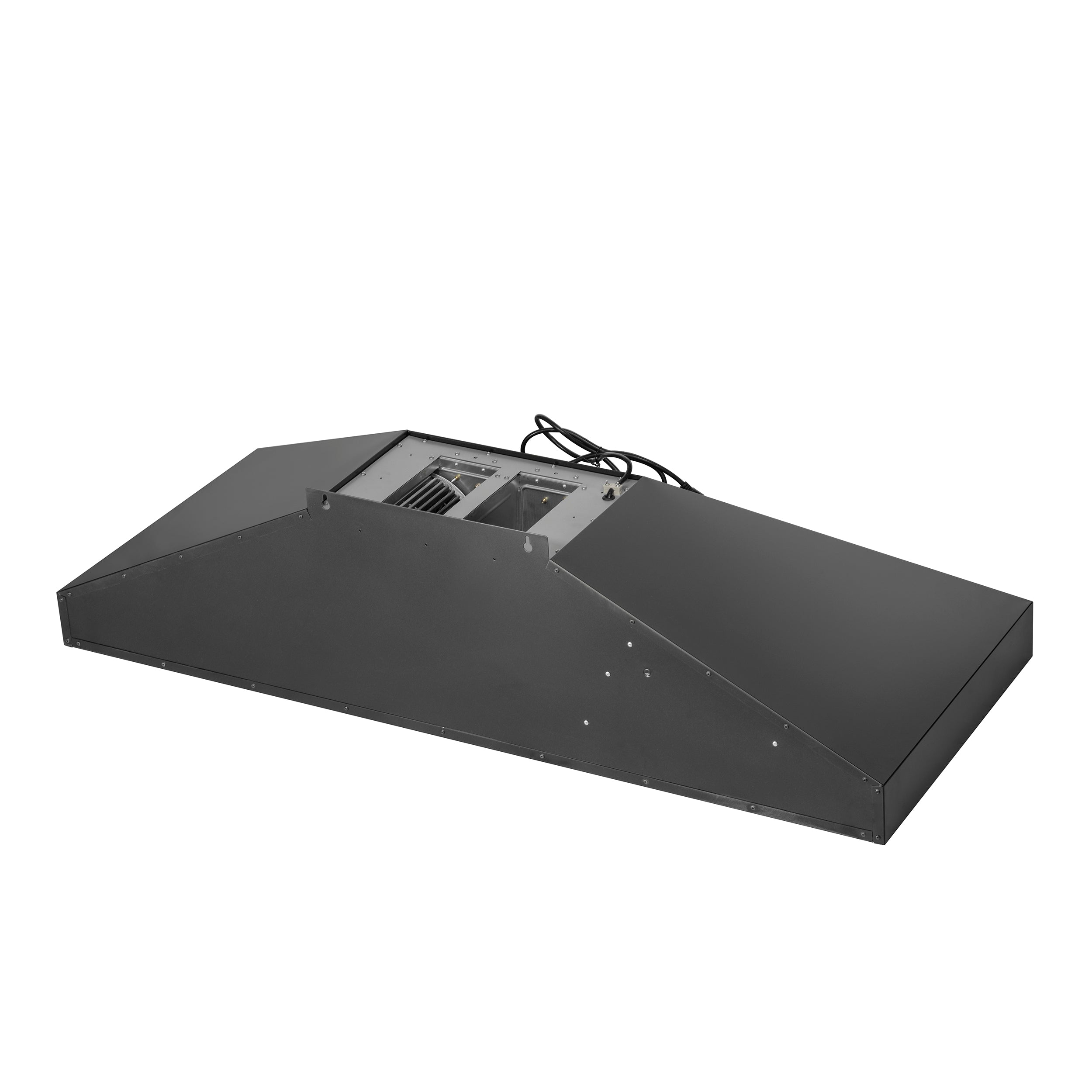 Forno Aria 60 in. 1200 CFM Black Convertible Wall Mount Range Hood with Antique Brass Accents | FRHWM5095-60BLK