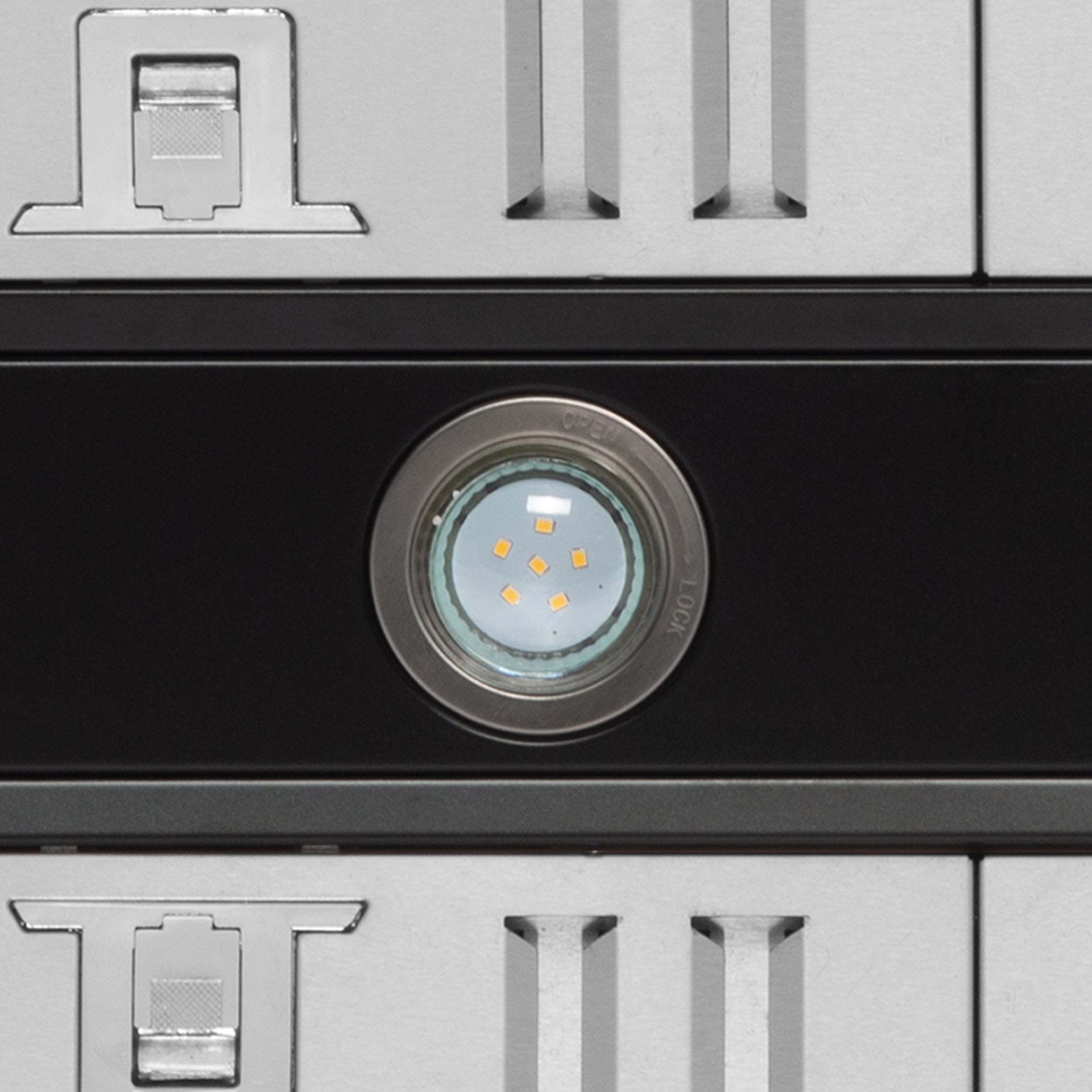 Forno Aria 60 in. 1200 CFM Black Convertible Wall Mount Range Hood with Antique Brass Accents | FRHWM5095-60BLK