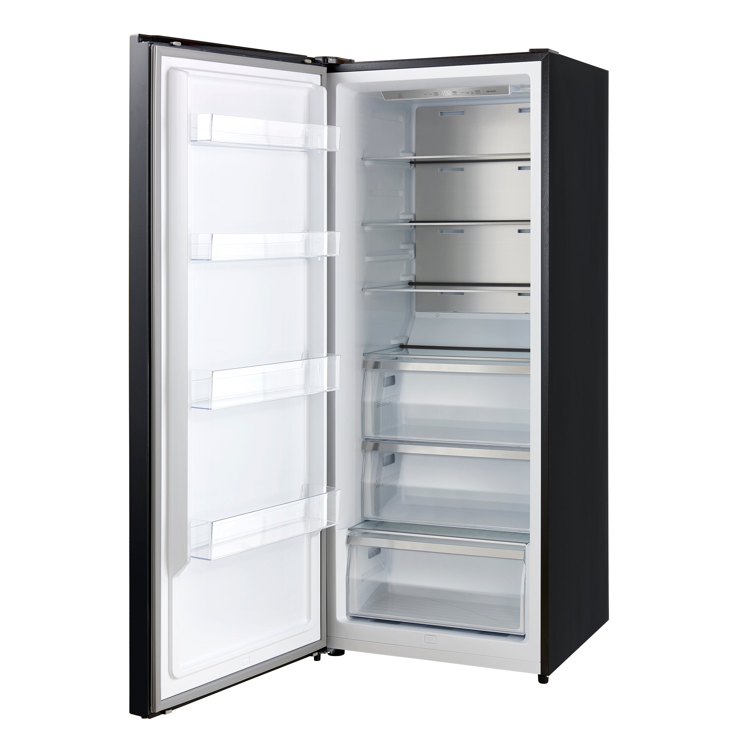 Forno Maderno 28 in. 13.6 cu.ft. Left Swing Black Convertible Refrigerator/Freezer with Antique Brass | FFFFD1722-28BLK-LS