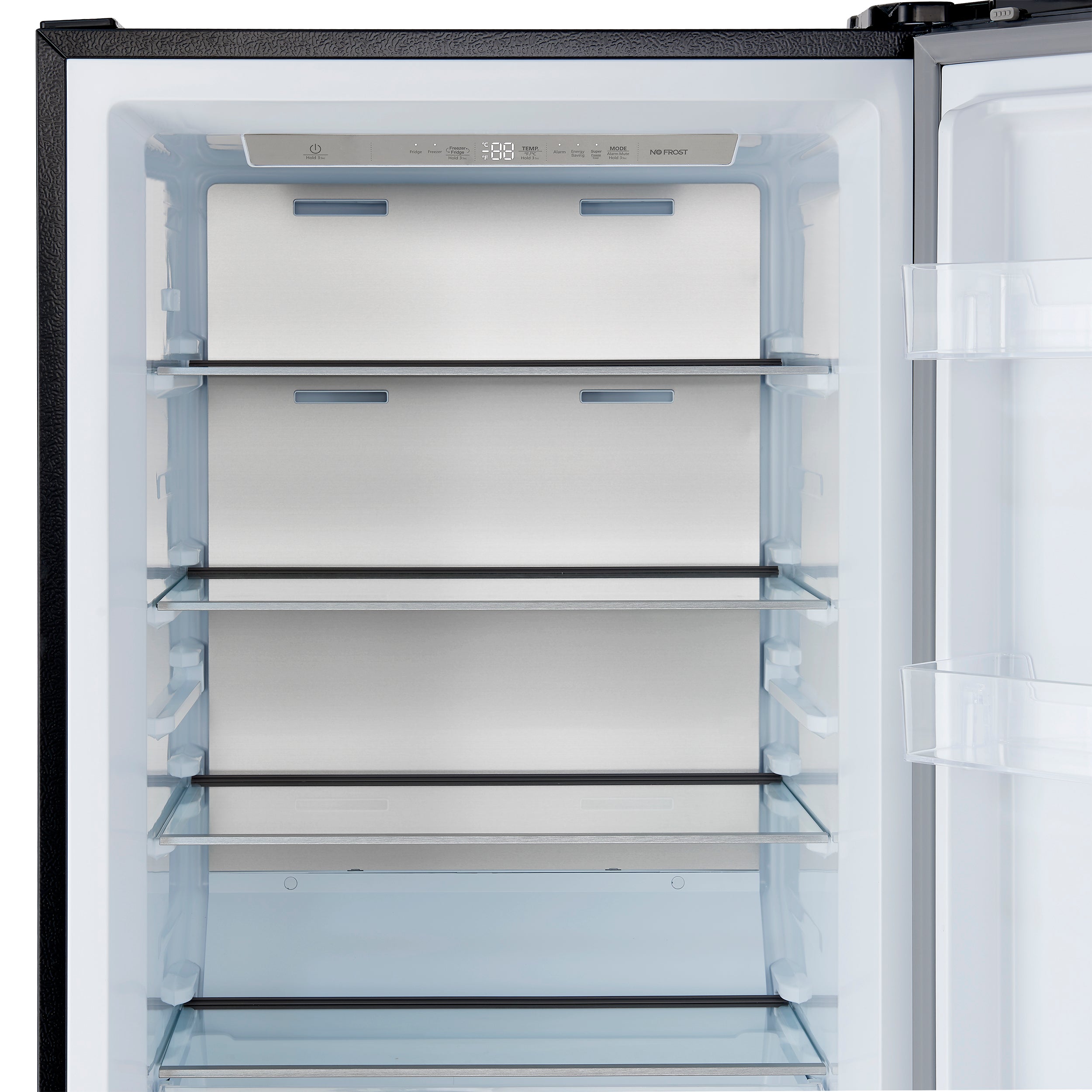 Forno Maderno 28 in. 13.6 cu.ft. Right Swing Black Convertible Refrigerator/Freezer with Antique Brass | FFFFD1722-28BLK-RS