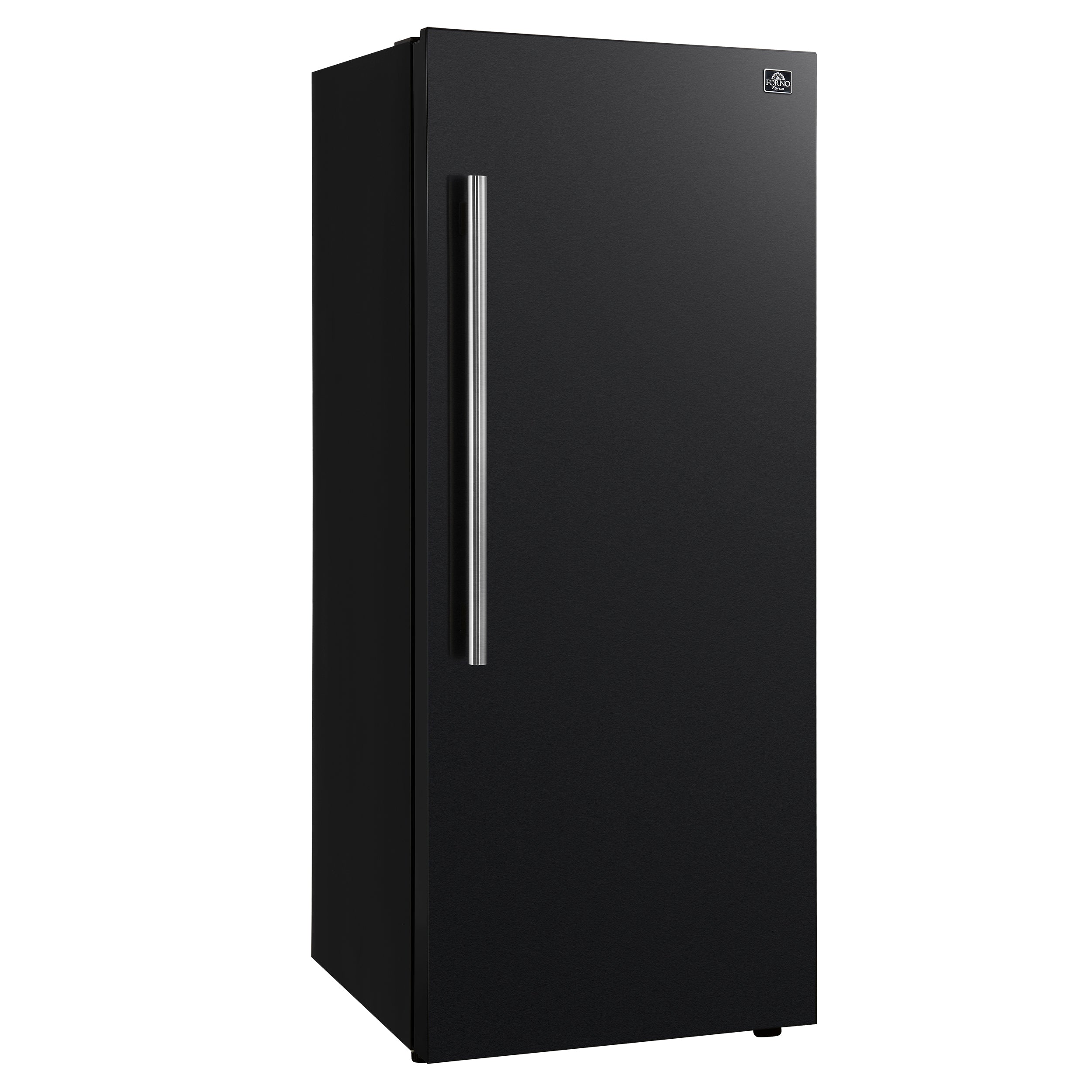 Forno Maderno 28 in. 13.6 cu.ft. Right Swing Black Convertible Refrigerator/Freezer with Antique Brass | FFFFD1722-28BLK-RS