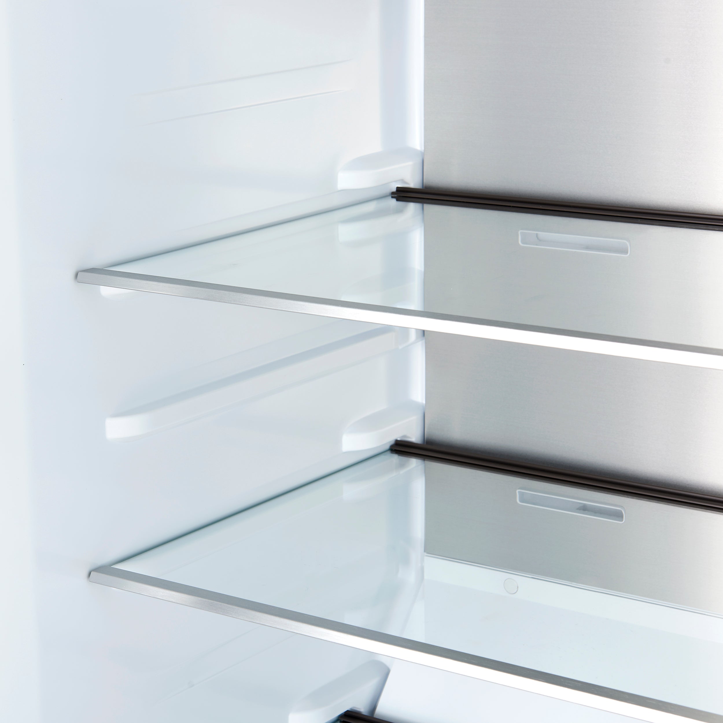 Forno Maderno 28 in. 13.6 cu.ft. Left Swing Black Convertible Refrigerator/Freezer with Antique Brass | FFFFD1722-28BLK-LS