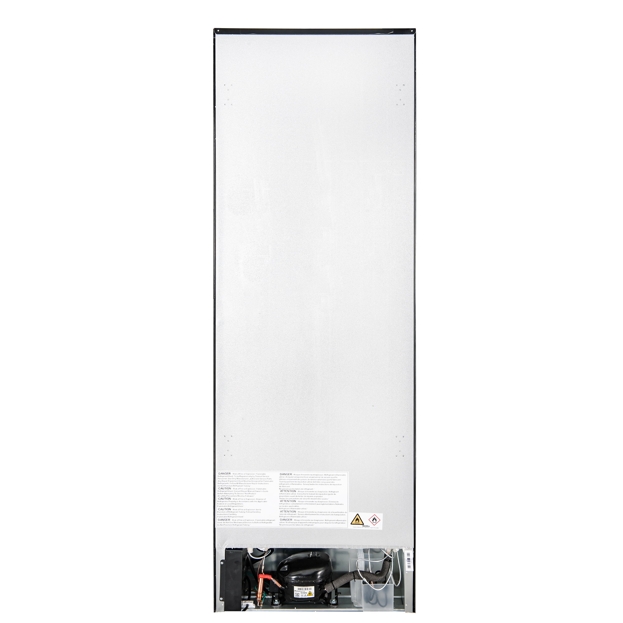 Forno Custodia 24 in. 10.3 cu.ft. Black Right Swing Refrigerator with Bottom Freezer and Antique Brass handles | FFFFD1766-24BLK-RS