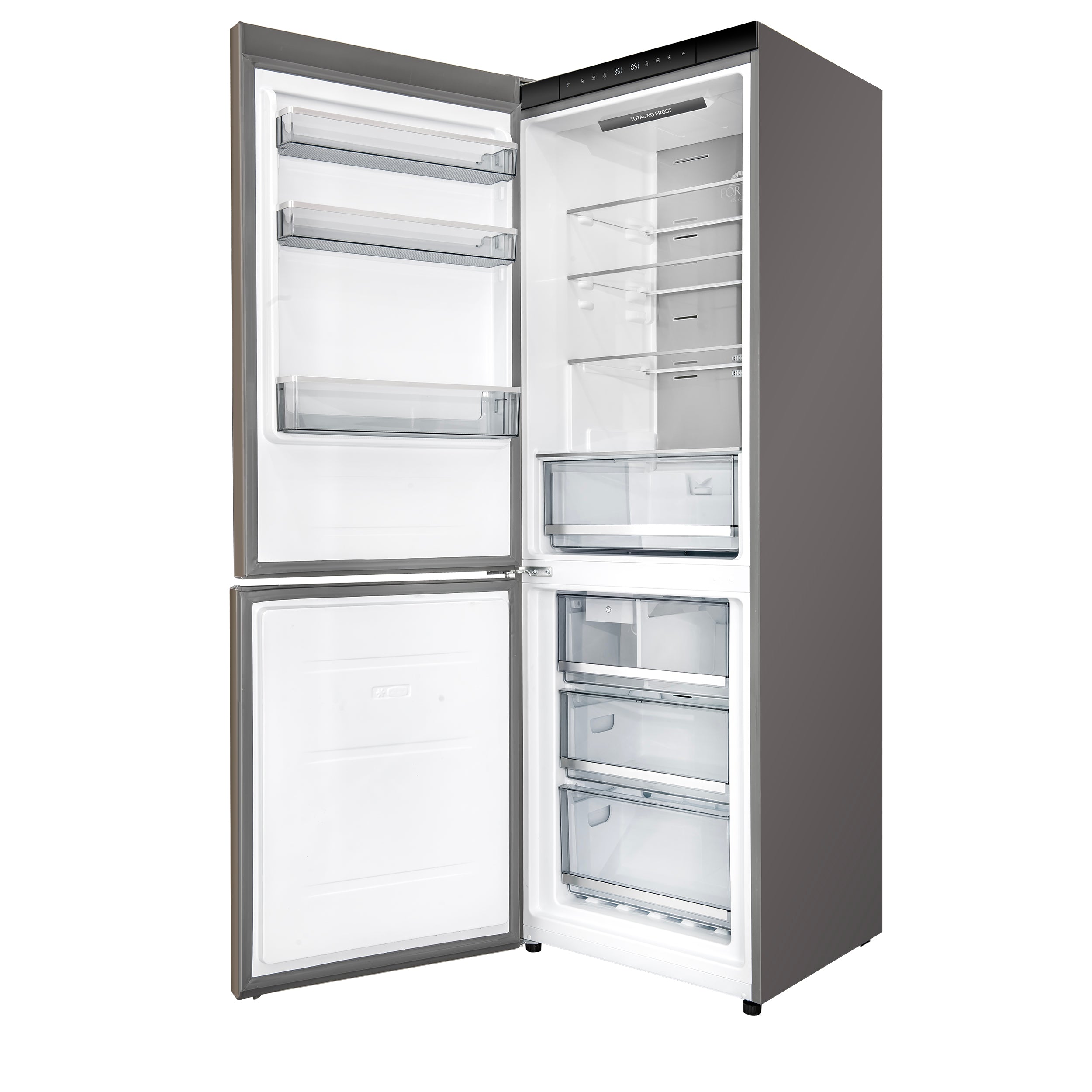 Forno Custodia 24 in. 10.3 cu.ft. Stainless Steel Left Swing Refrigerator with Bottom Freezer | FFFFD1766-24LS