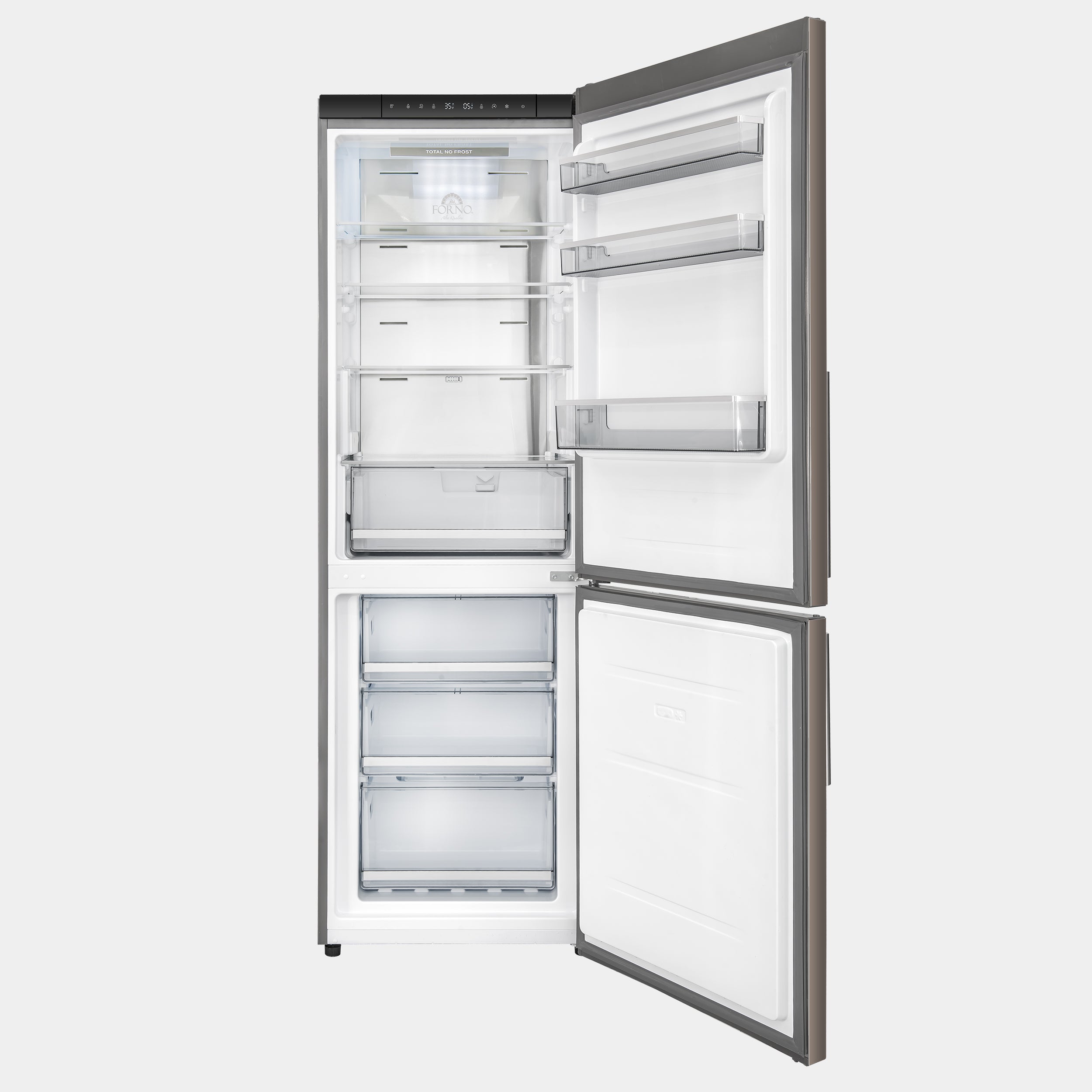 Forno Custodia 24 in. 10.3 cu.ft. Stainless Steel Right Swing Refrigerator with Bottom Freezer | FFFFD1766-24RS