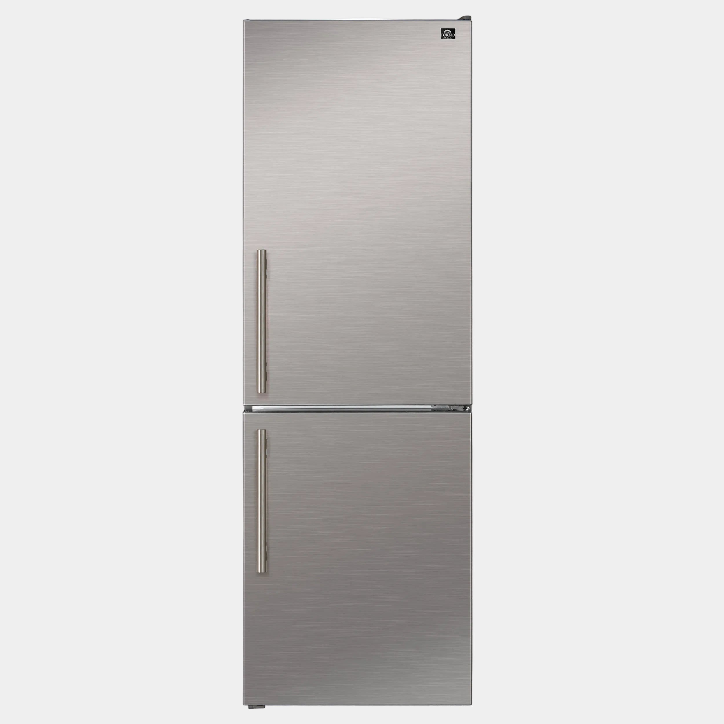 Forno Custodia 24 in. 10.3 cu.ft. Stainless Steel Right Swing Refrigerator with Bottom Freezer | FFFFD1766-24RS