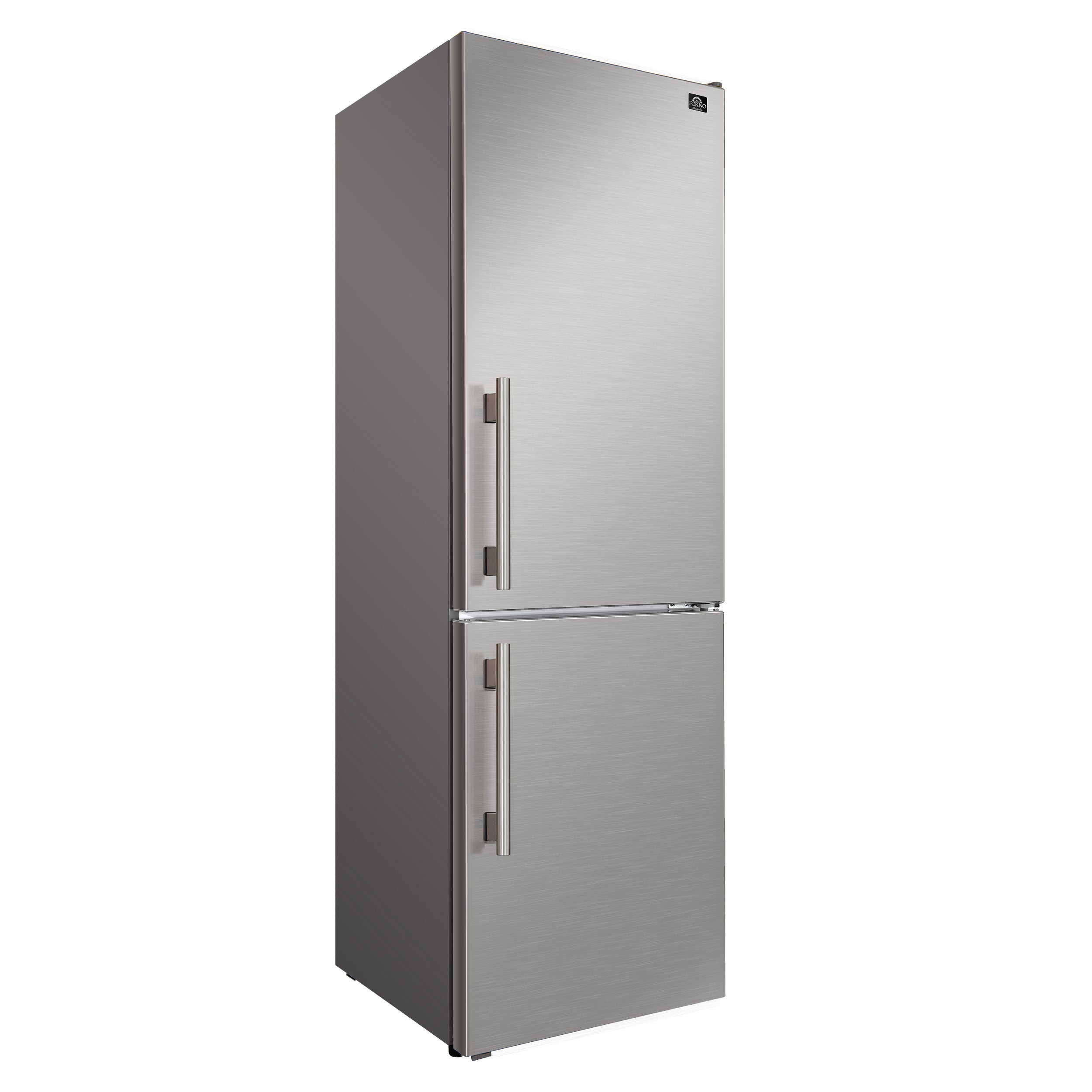 Forno Custodia 24 in. 10.3 cu.ft. Stainless Steel Right Swing Refrigerator with Bottom Freezer | FFFFD1766-24RS
