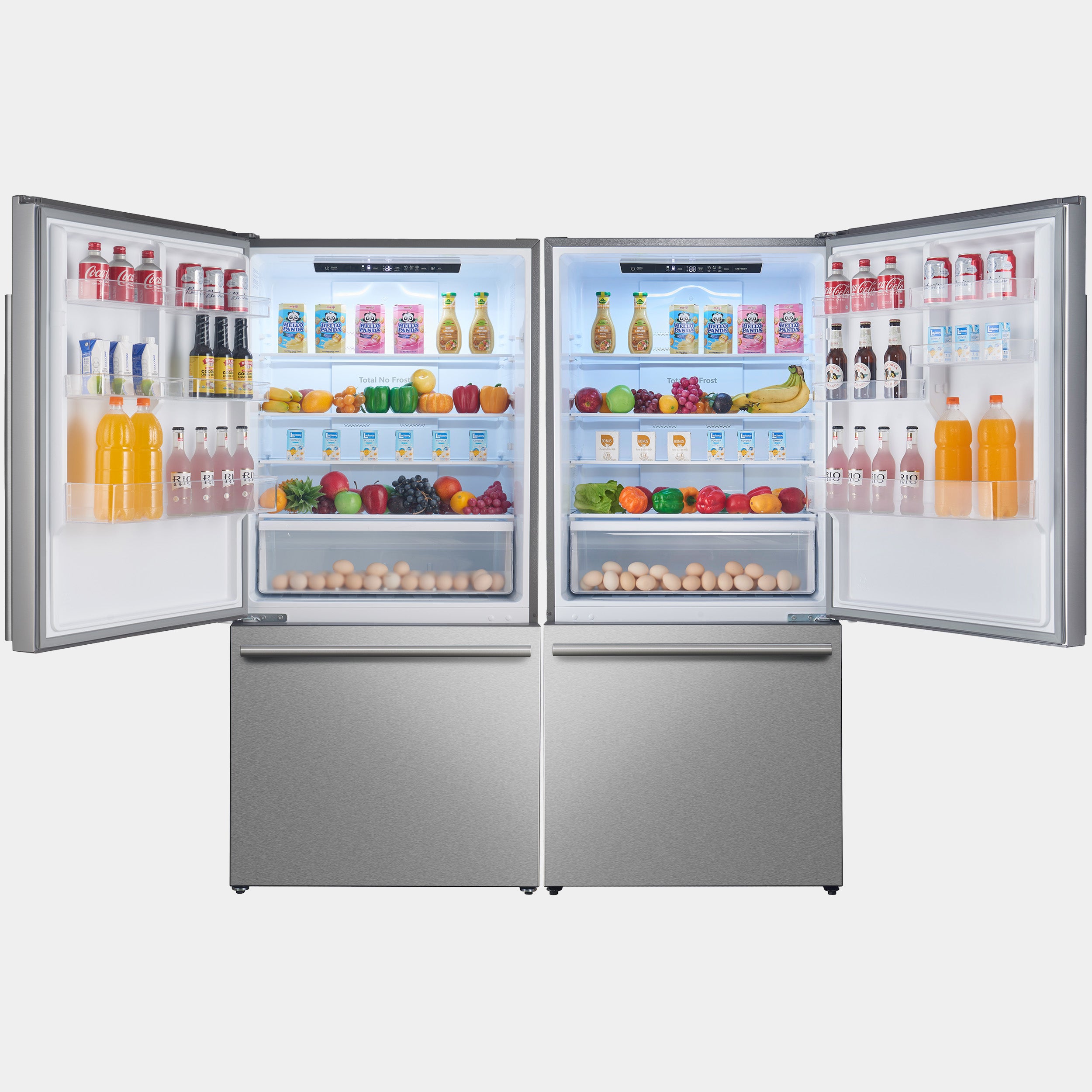 Forno Espresso Milano 62 in. 34.4 cu.ft. Stainless Steel Side-By-Side Refrigerator with Ice Maker | FFFFD1787-60S