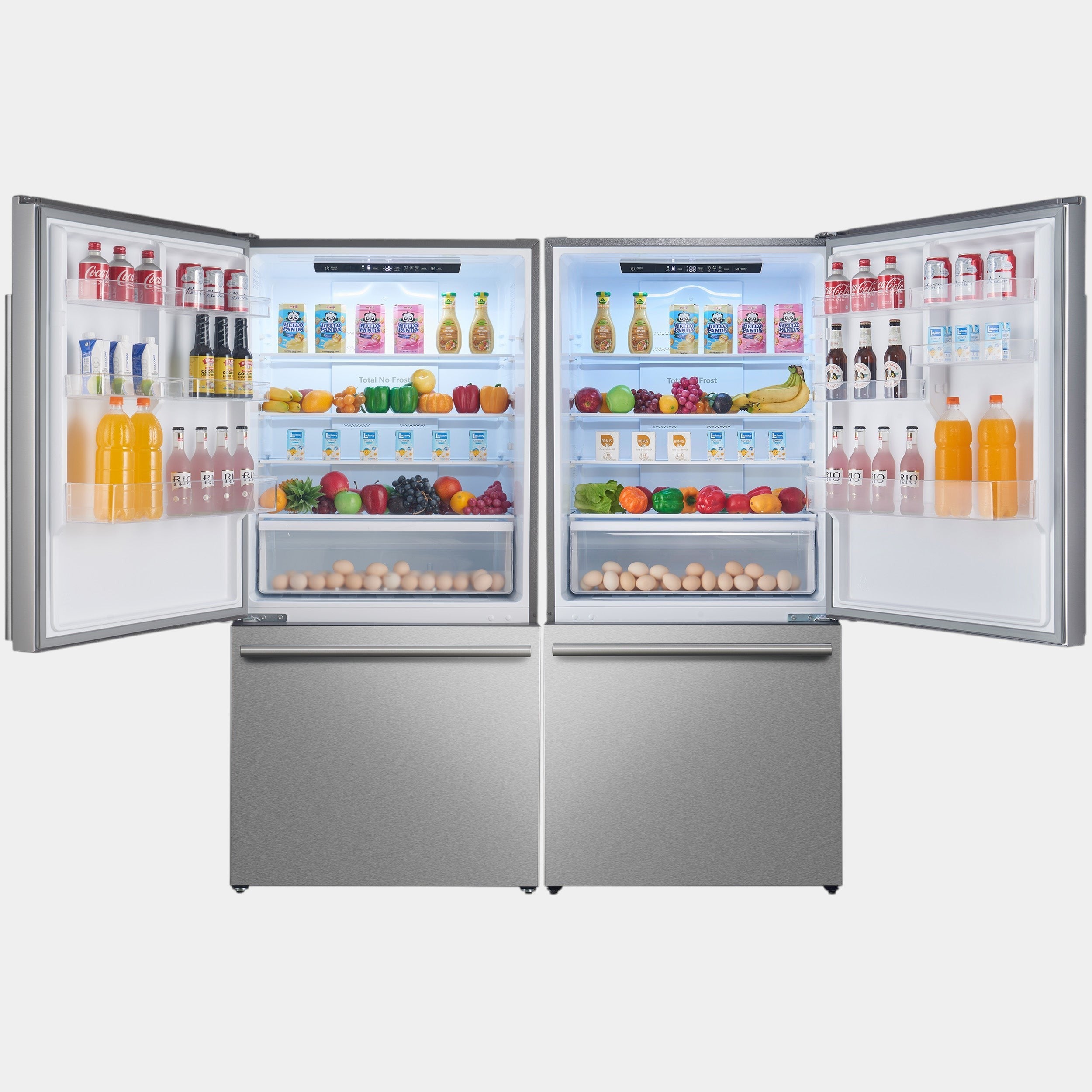 Forno Espresso Milano 62 in. 34.4 cu.ft. Stainless Steel Side-By-Side Refrigerator with Ice Maker | FFFFD1787-60S