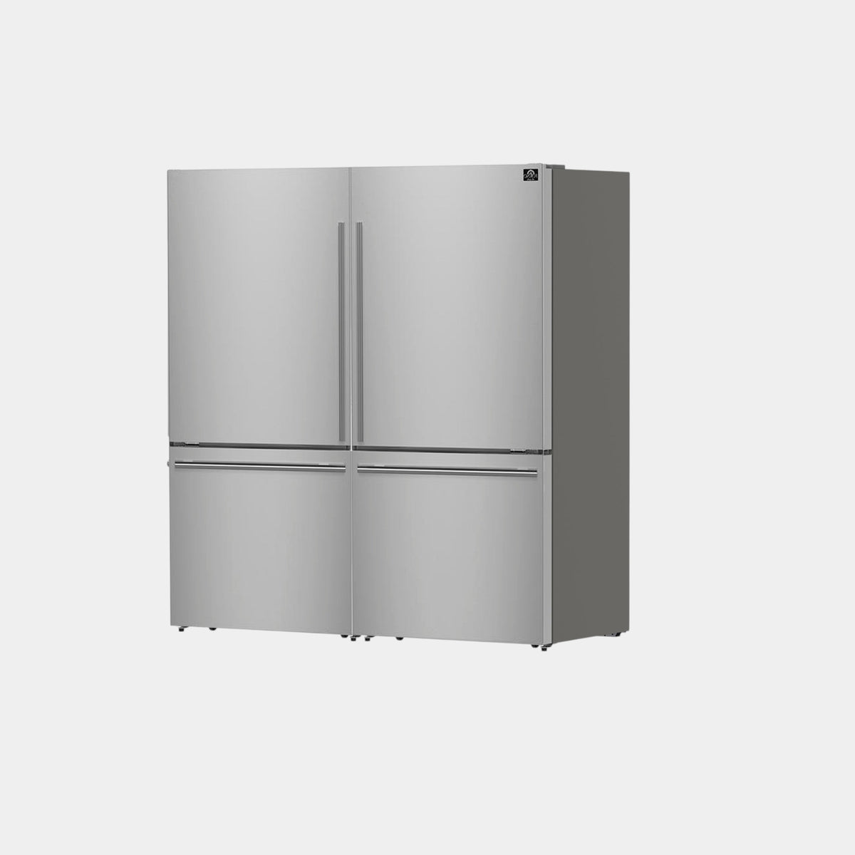 Forno Espresso Milano 62 in. 34.4 cu.ft. Stainless Steel Side-By-Side Refrigerator with Ice Maker | FFFFD1787-60S