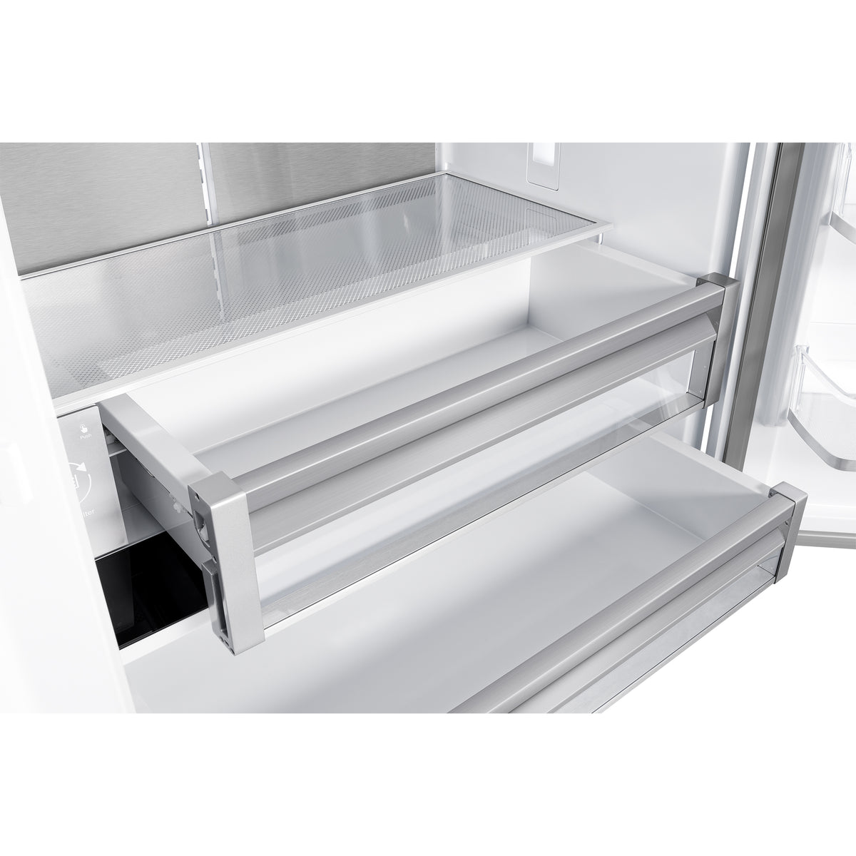 Fiorano 36" French Door Refrigerator in White, 20.2 cf., Ice Maker, Water dispenser, Total No Frost