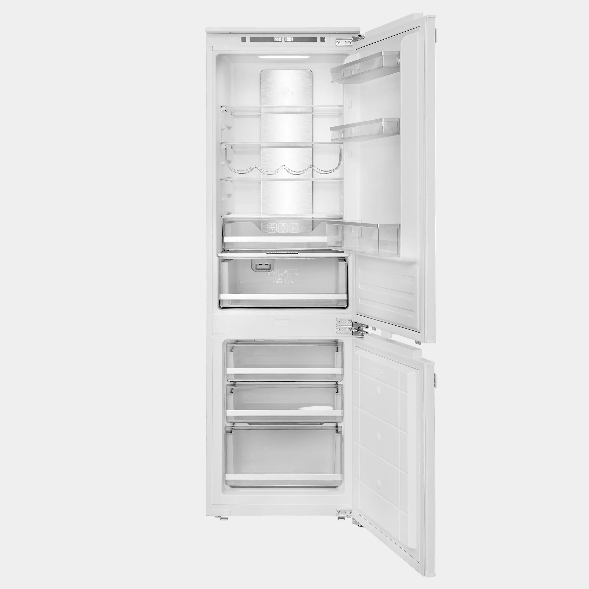 Forno Rivestito 22 Inch Panel Ready Bottom Freezer Refrigerator, 8.6 cu. ft., Total No Frost,  Fast Cool & Fast Freeze