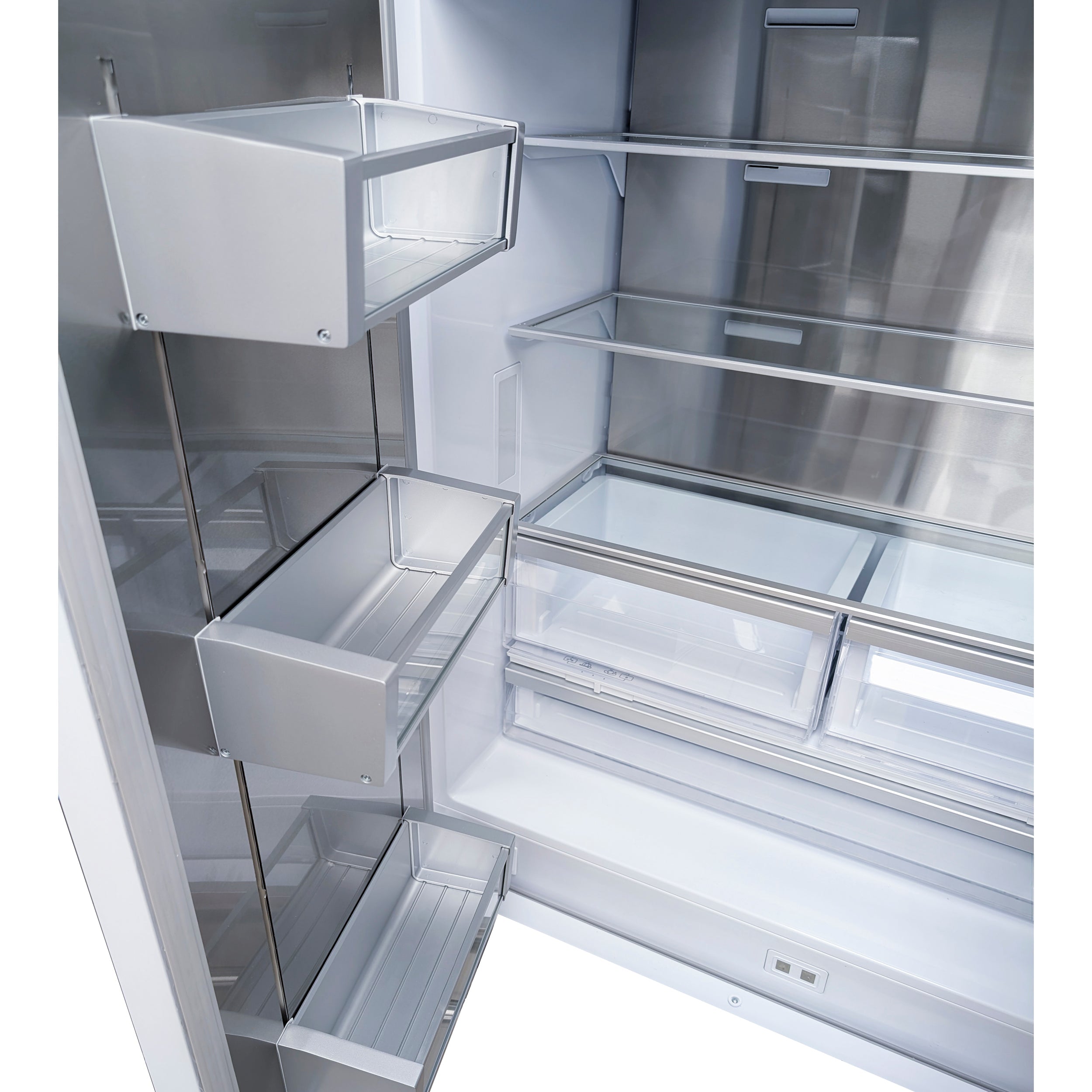 Forno Rivestito 36 in. 15.5 cu. ft. Stainless Steel Built-In French Door Refrigerator with Ice Maker | FFRBI1811-36