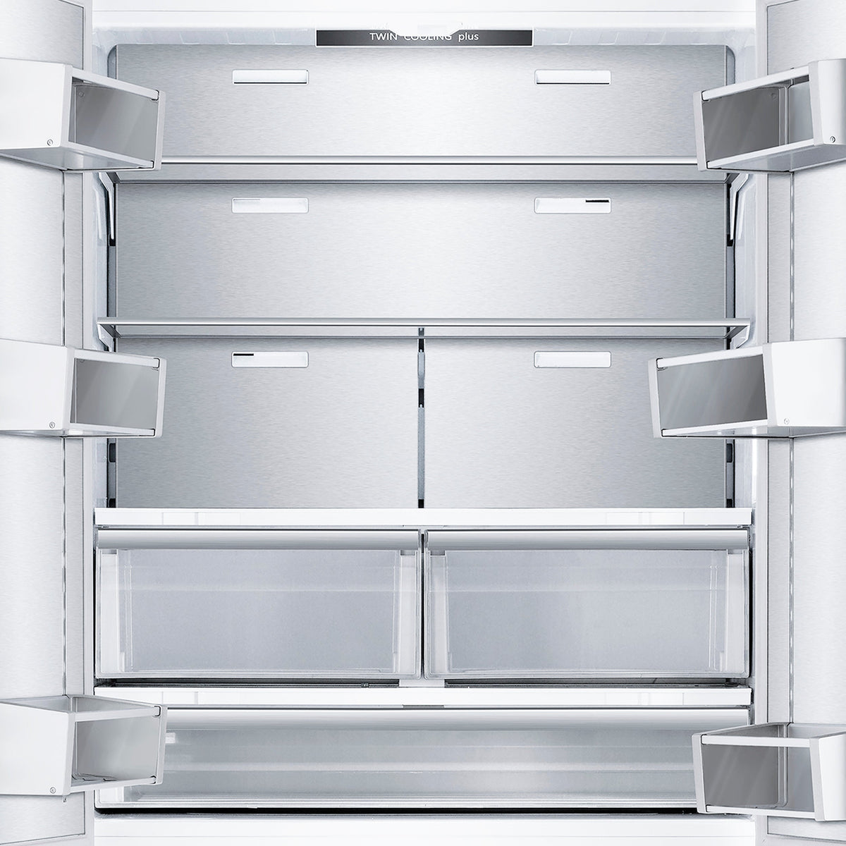 Forno Rivestito 36 in. 15.5 cu. ft. Stainless Steel Built-In French Door Refrigerator with Ice Maker | FFRBI1811-36