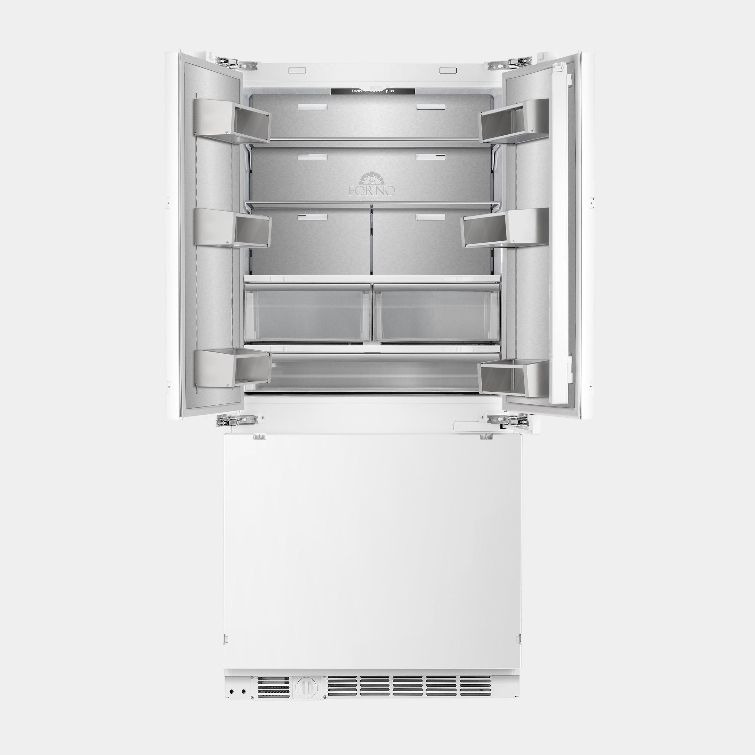 Forno Rivestito 36 in. 15.5 cu. ft. Panel Ready Built-In French Door Refrigerator with Ice Maker | FFRBI1811-36FR